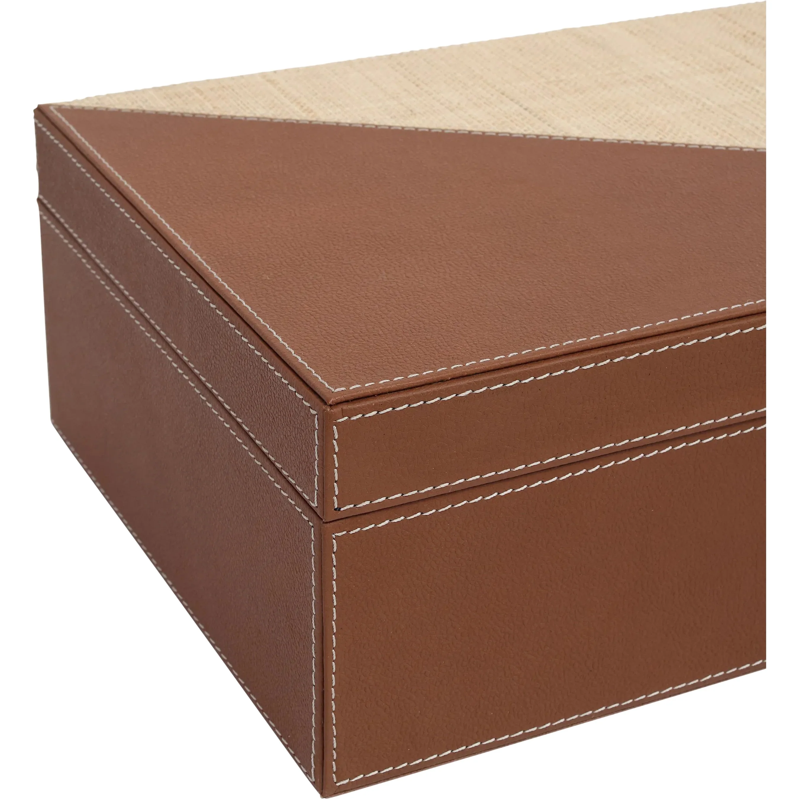 Leather Raffia Box Set - Image 6