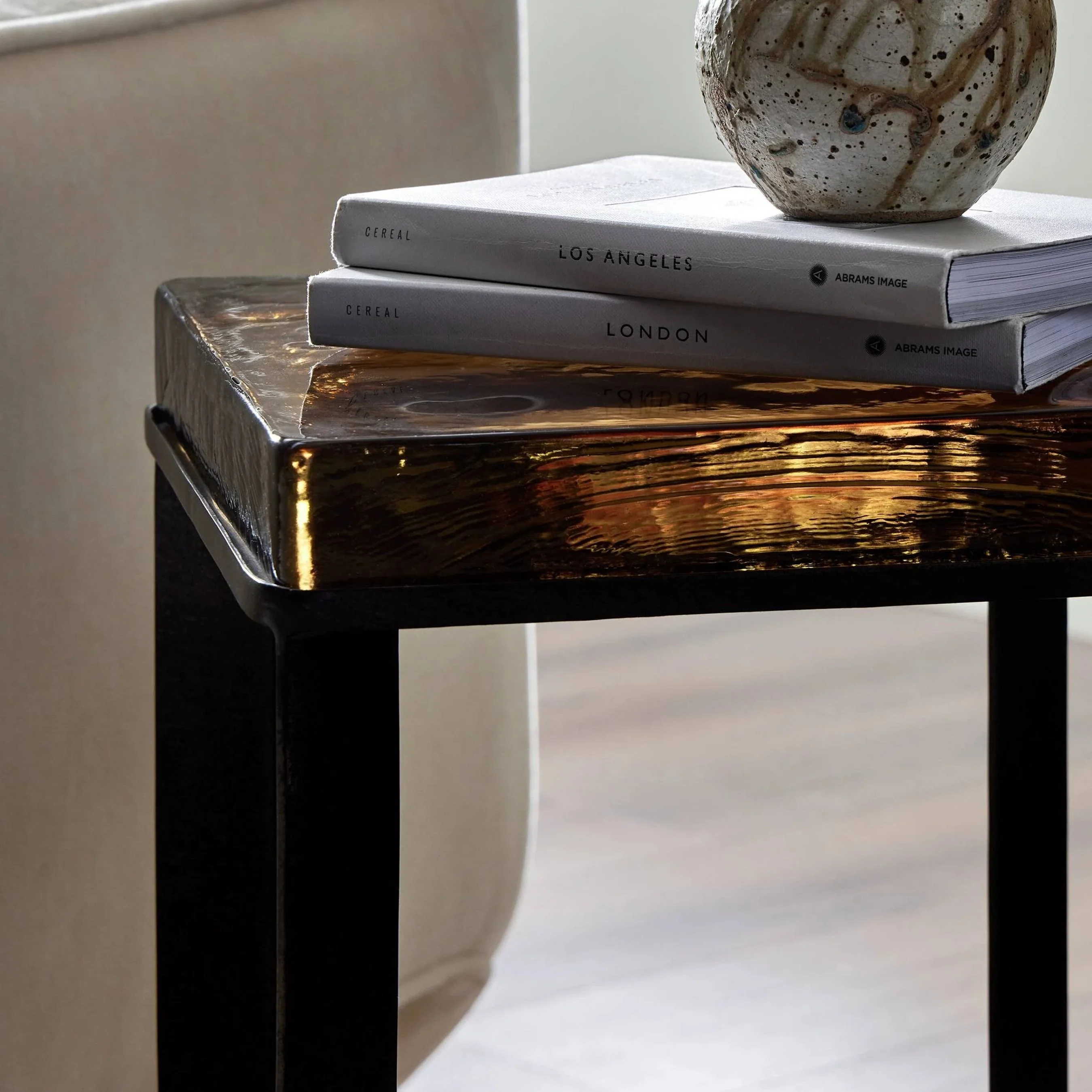 Lennie Cast Glass End Table - Image 13