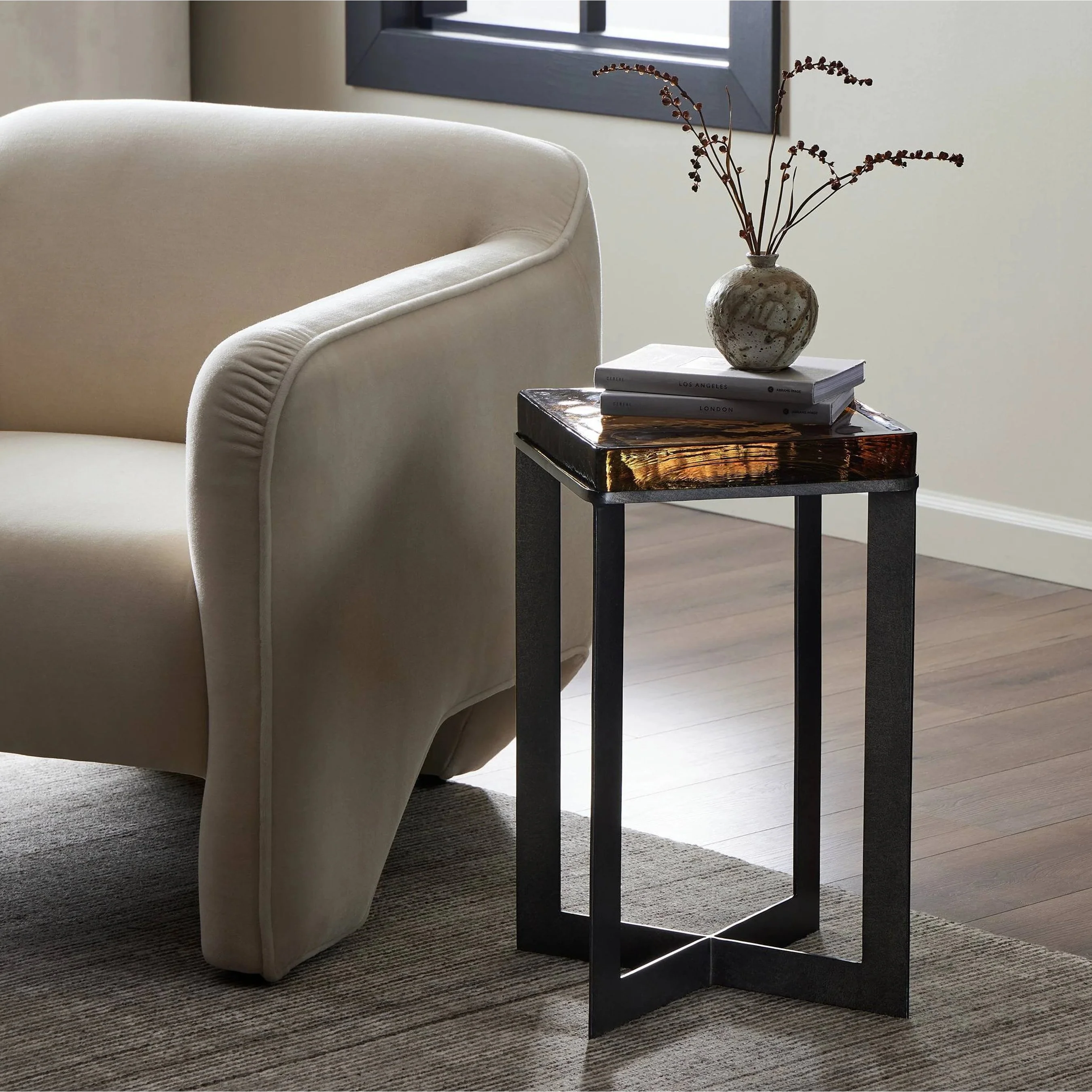 Lennie Cast Glass End Table - Image 21