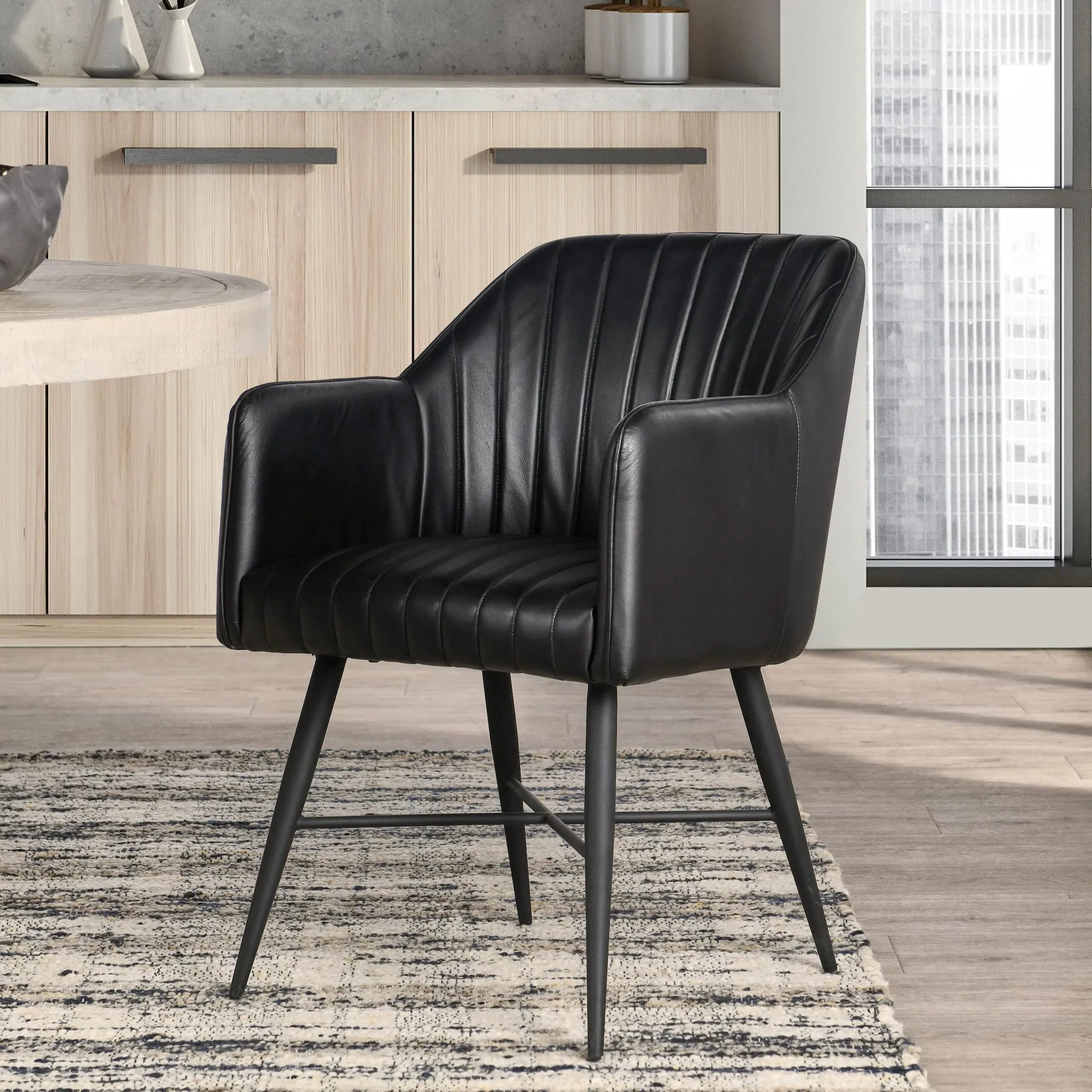 Leon Leather Dining Chair - Image 10