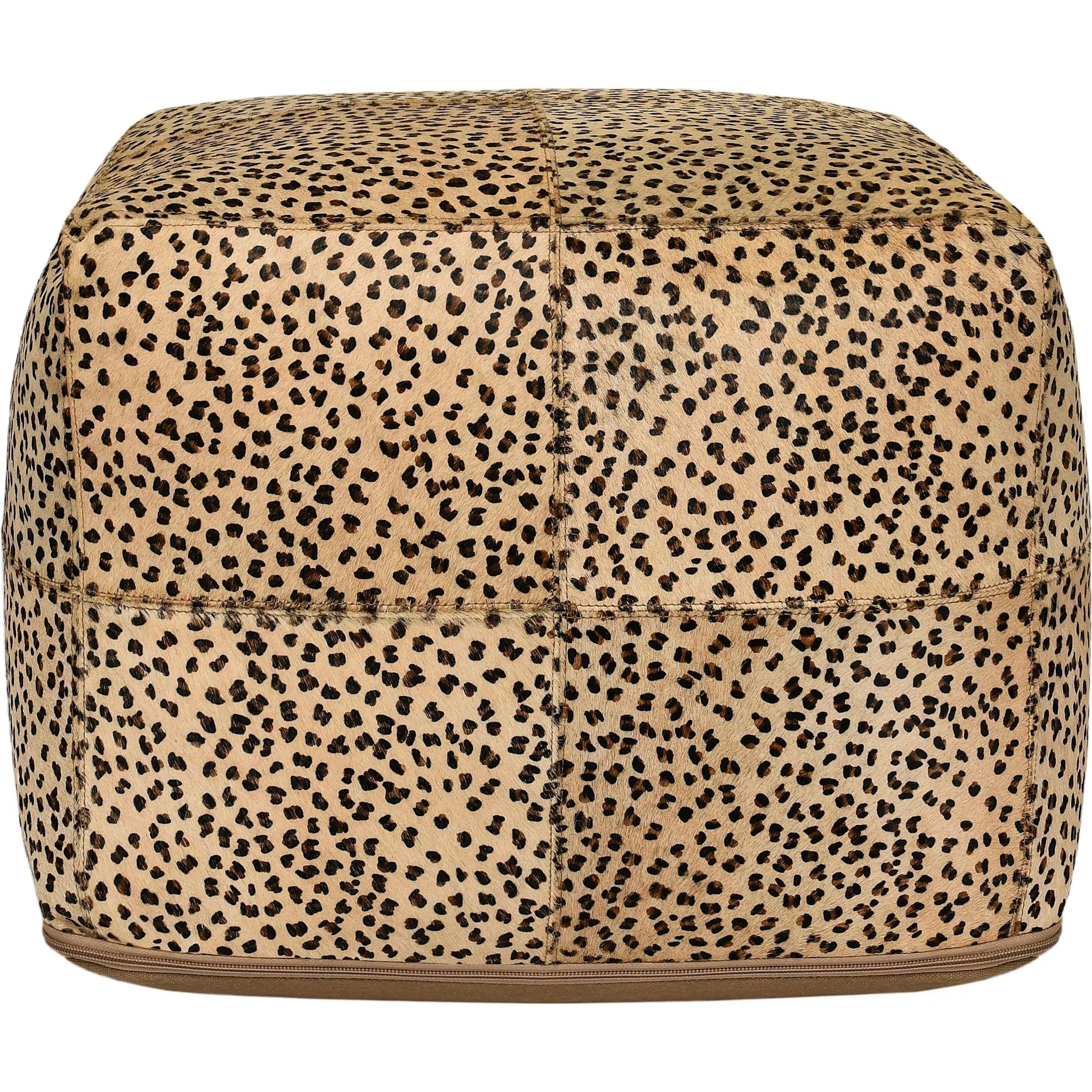 Leopard  Camel Floor Cushion Pouf - Image 2