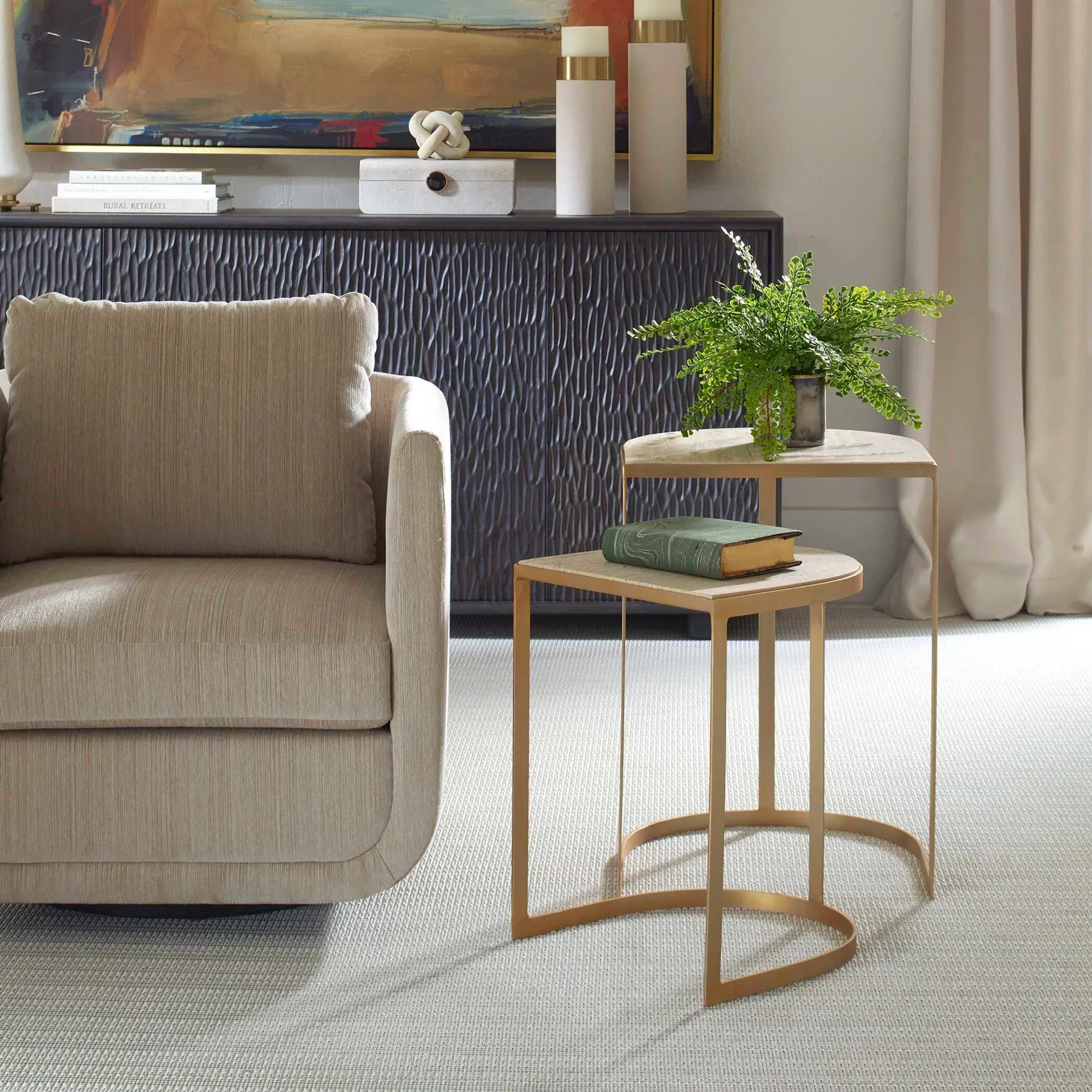 Lindon Travertine Nesting Tables - Image 3
