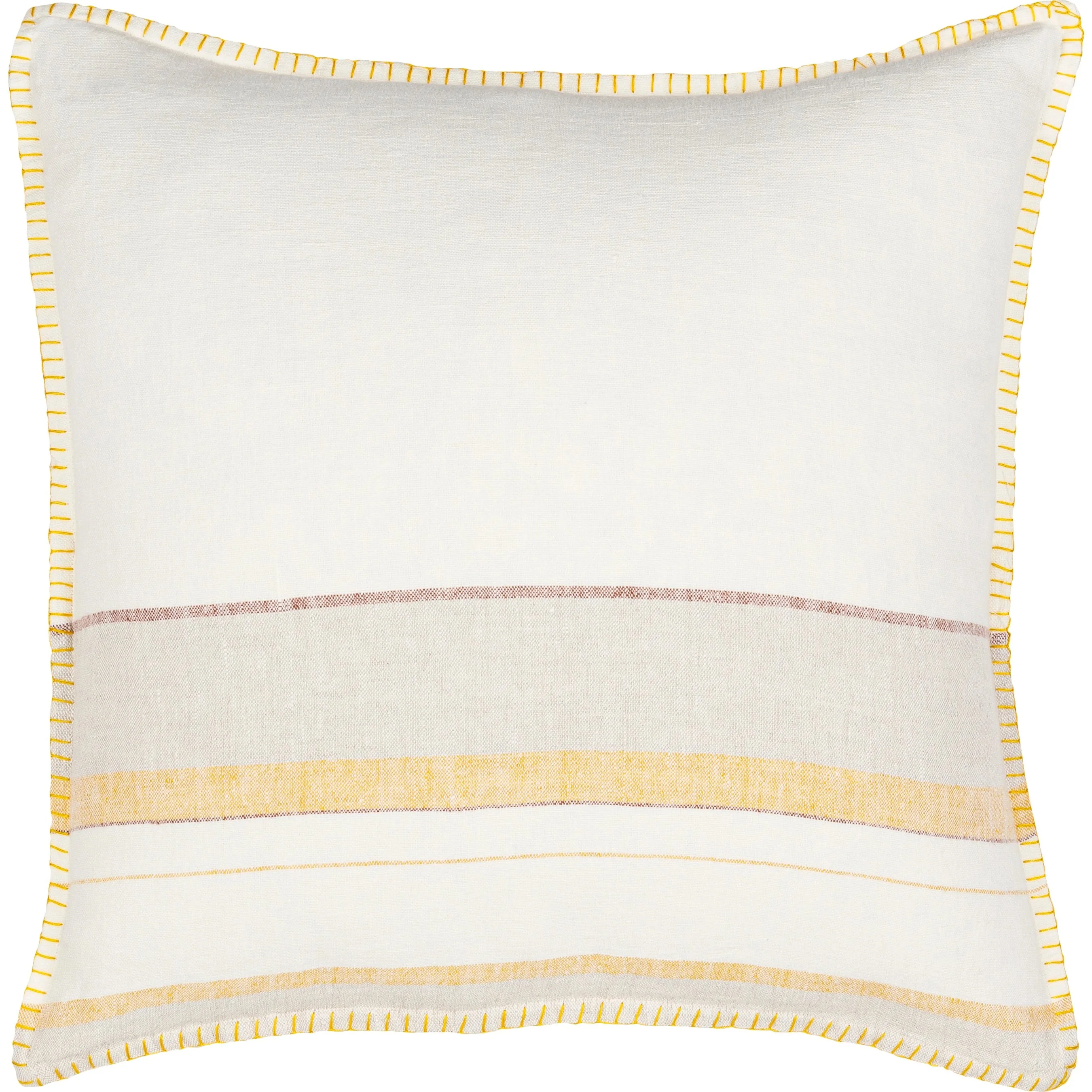 Linen Stripe Embellished Pillow - 22545 - Image 2