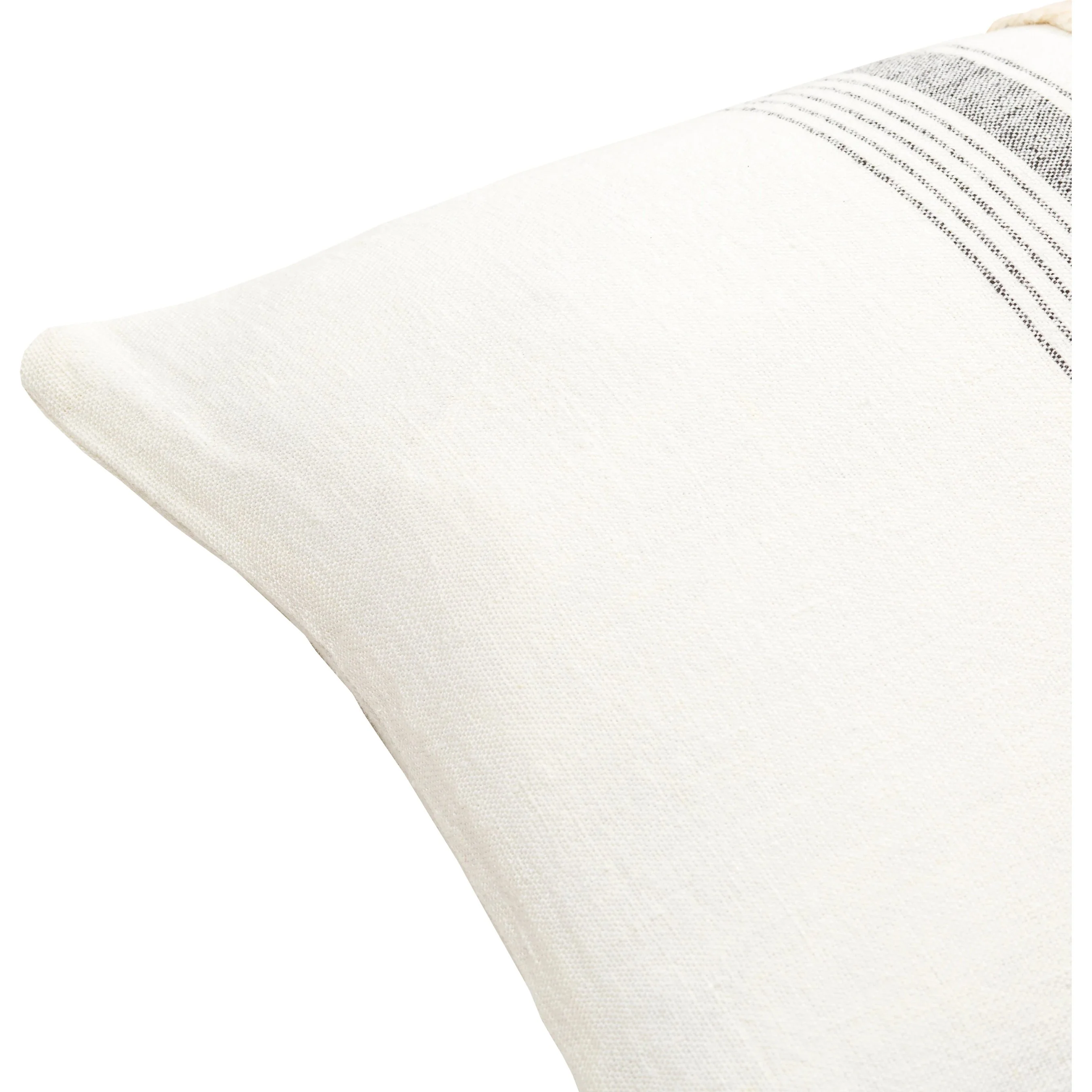 Linen Stripe Embellished Pillow - 33448 - Image 6