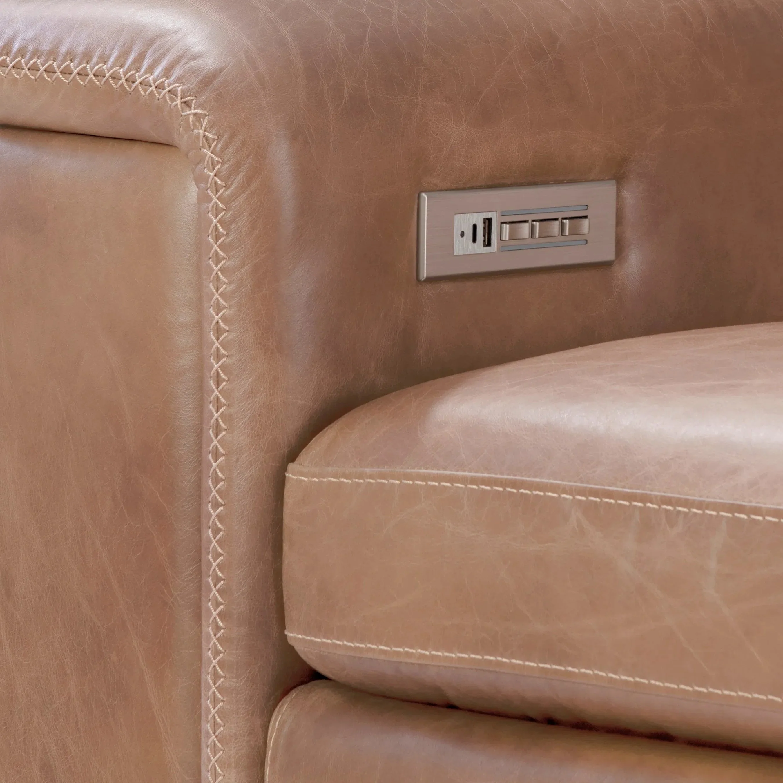 Lioni Leather 4-PIECE Power Motion Sectional - Image 5