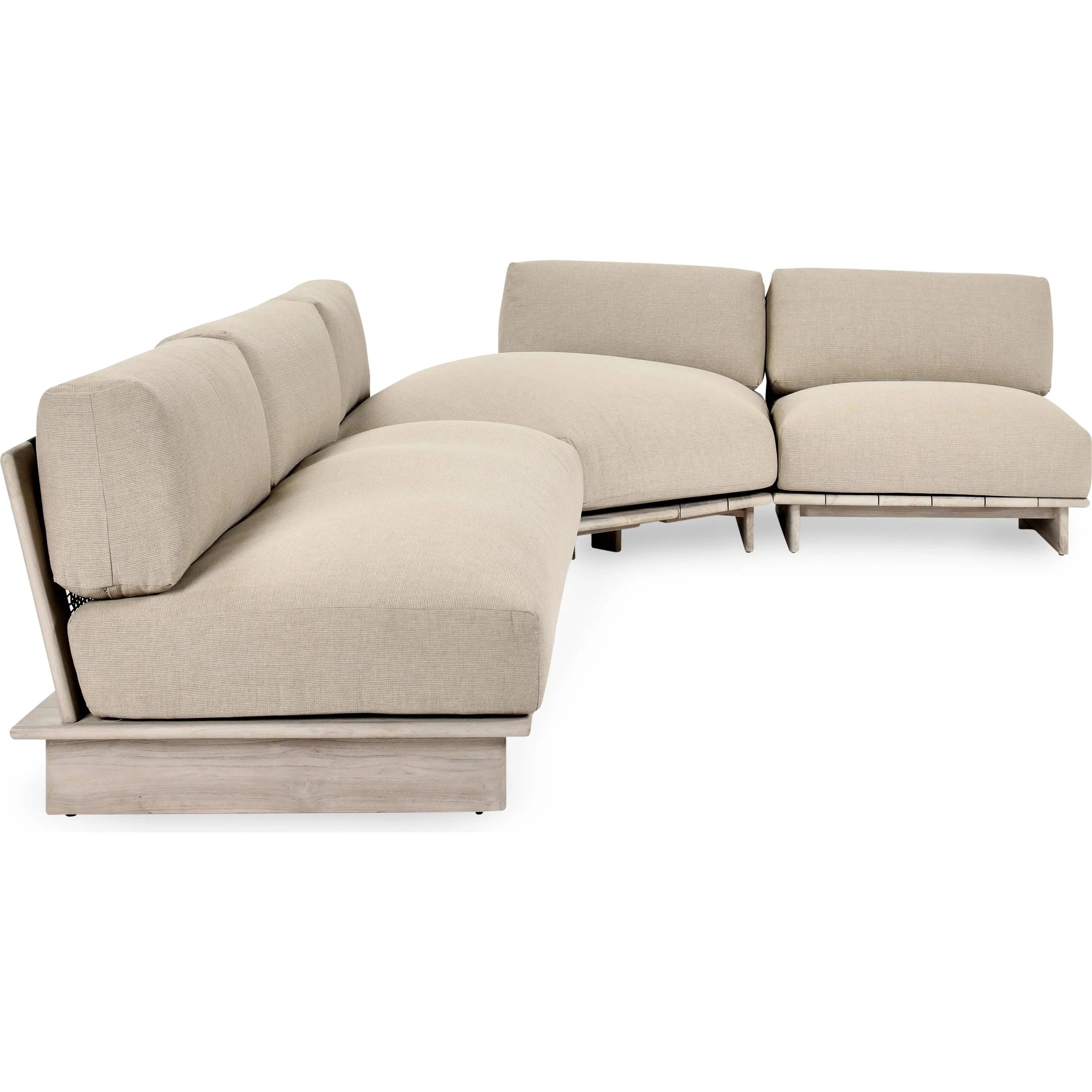 Livia Outdoor Teak Modular Sectional - Image 2