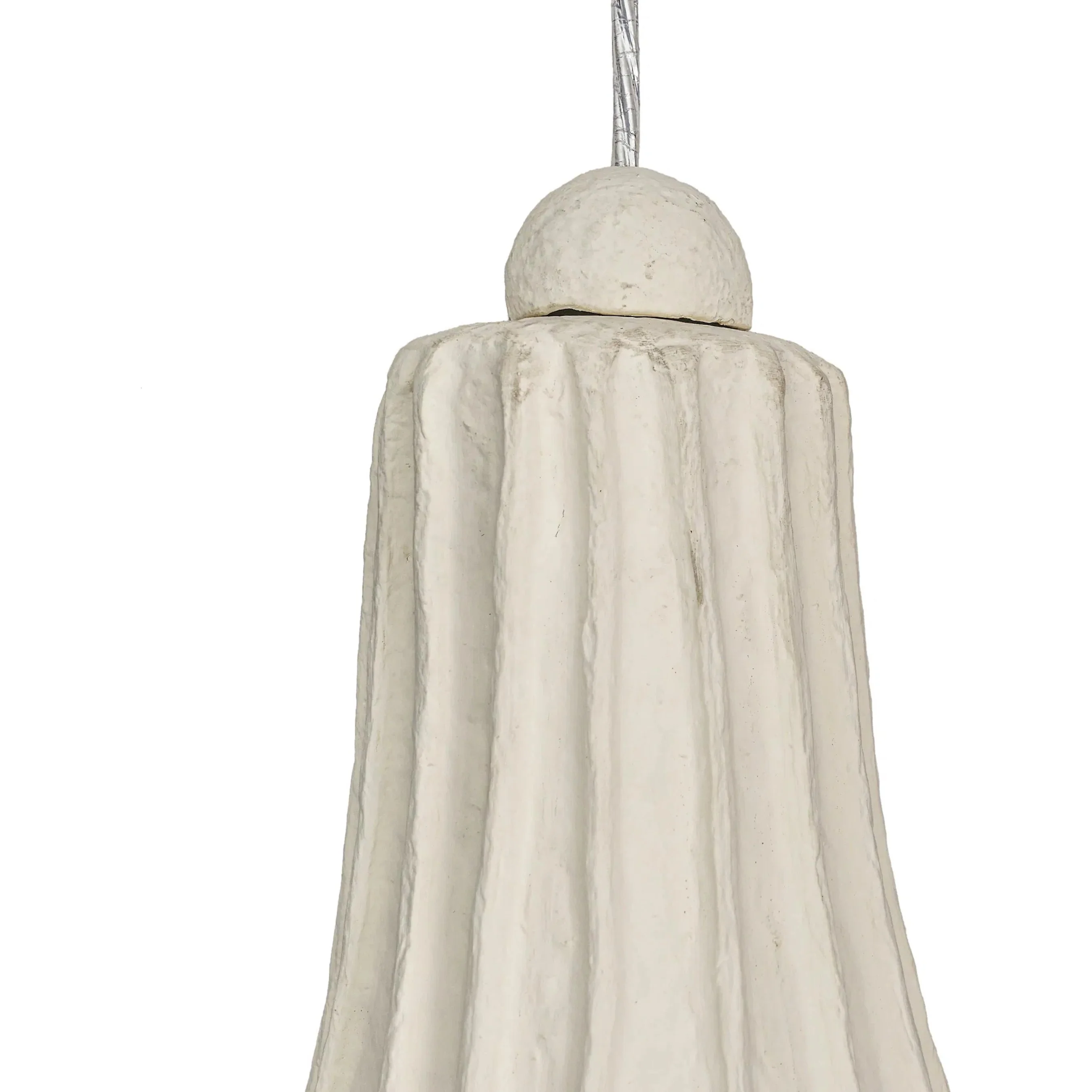 Looma Off White Cotton Mache Pendant Lamp - Image 2