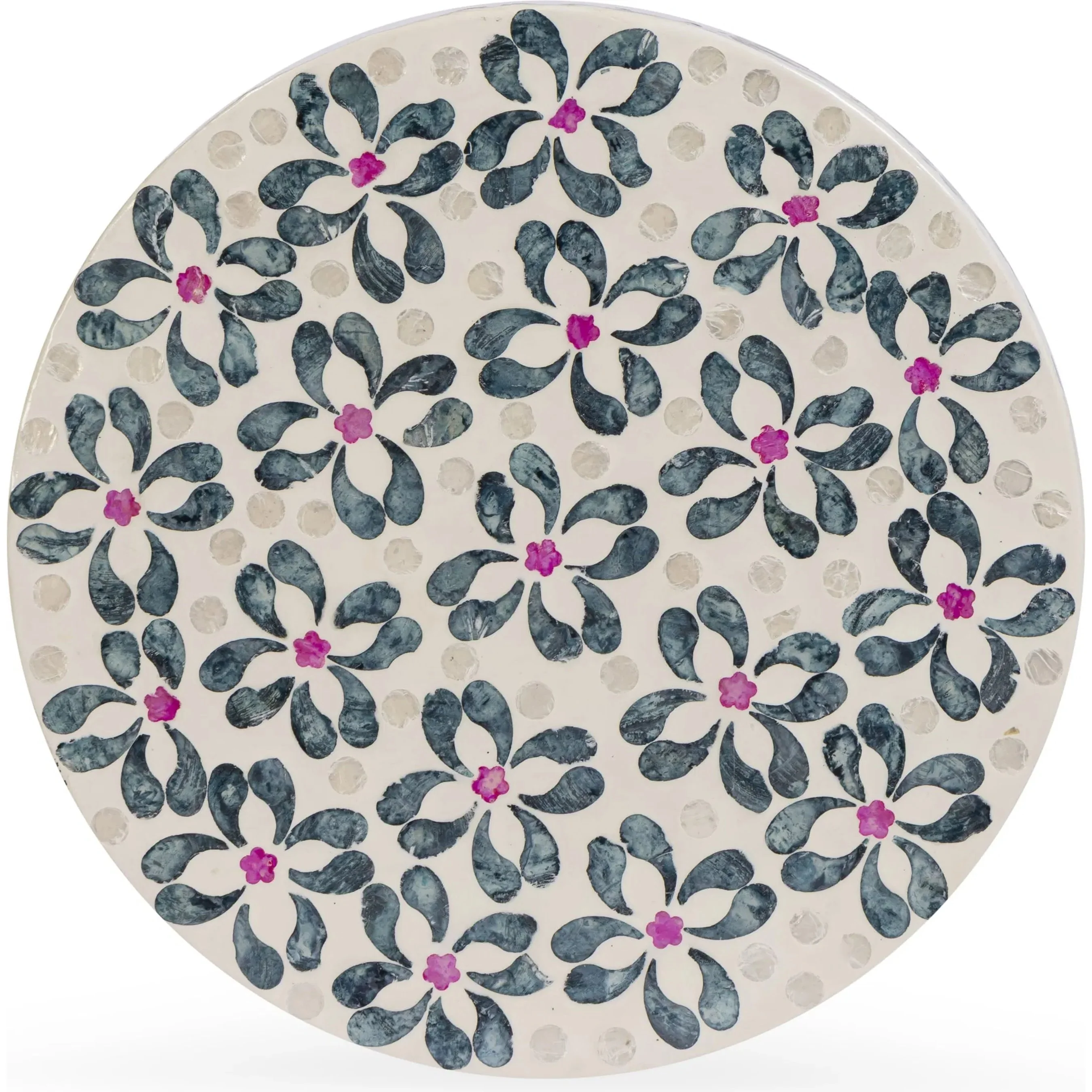 Lorna Capiz Accent Stool - Image 3