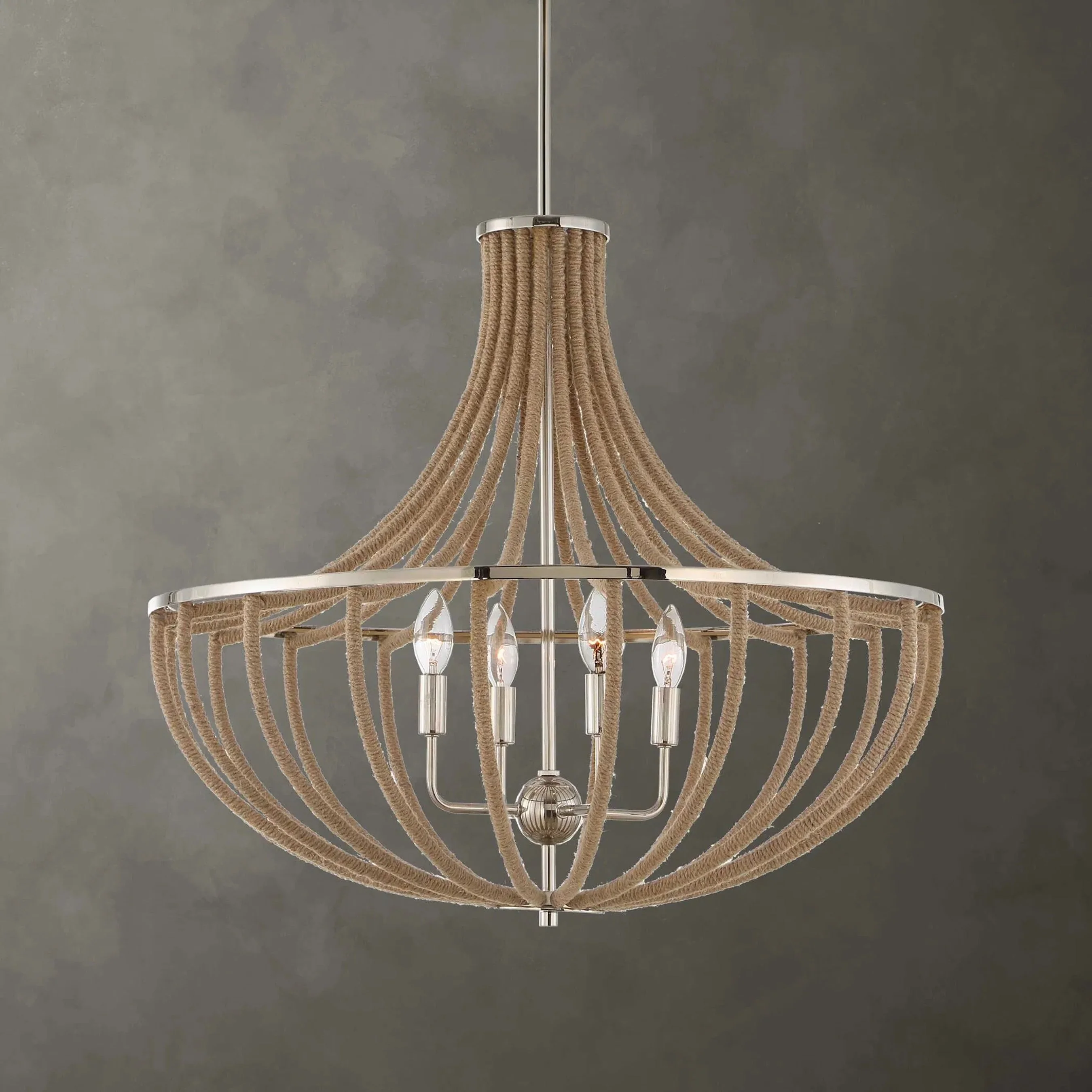 Lovelock 4 Light Rope Empire Chandelier - Image 6