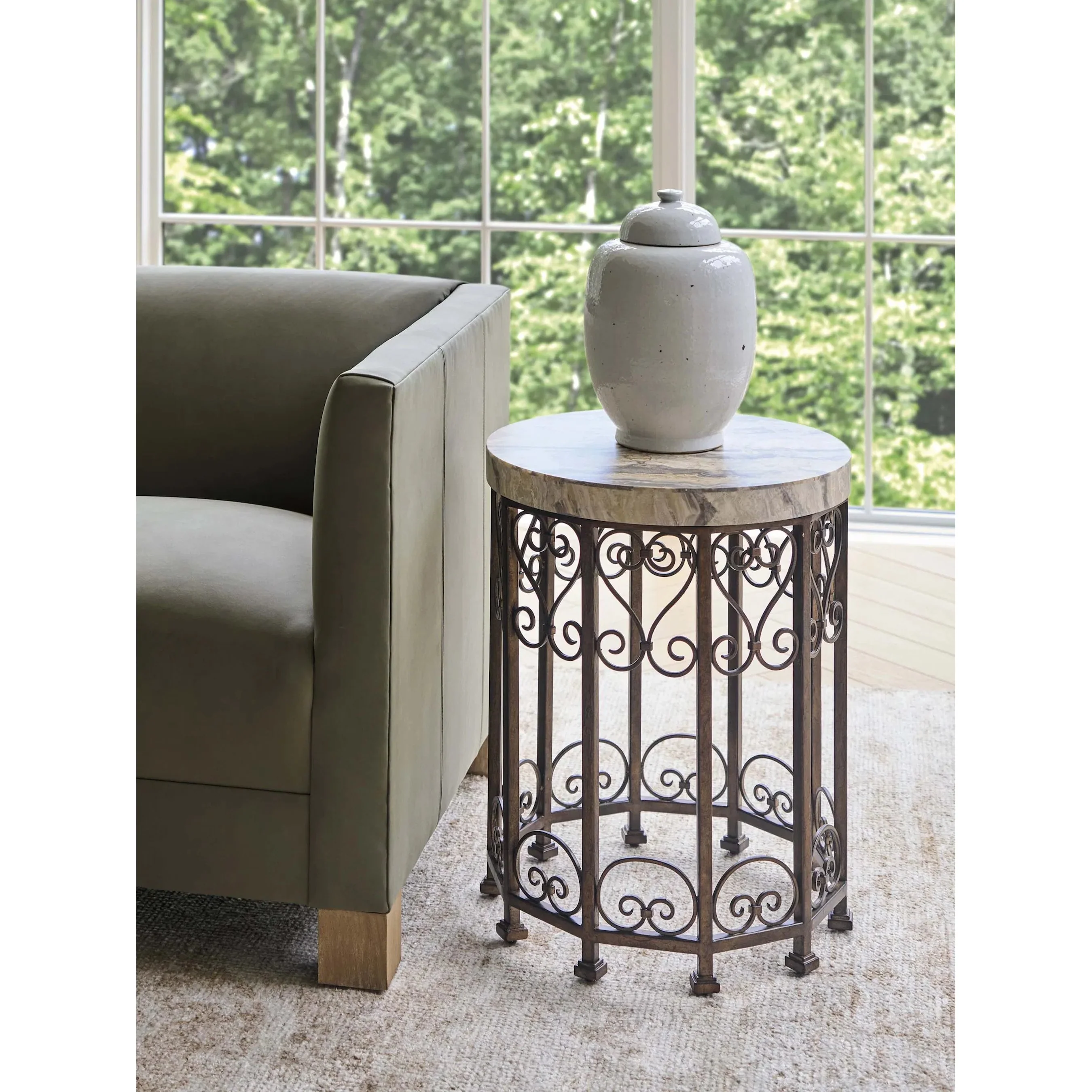Lowery Round Metal Accent Table - Image 3