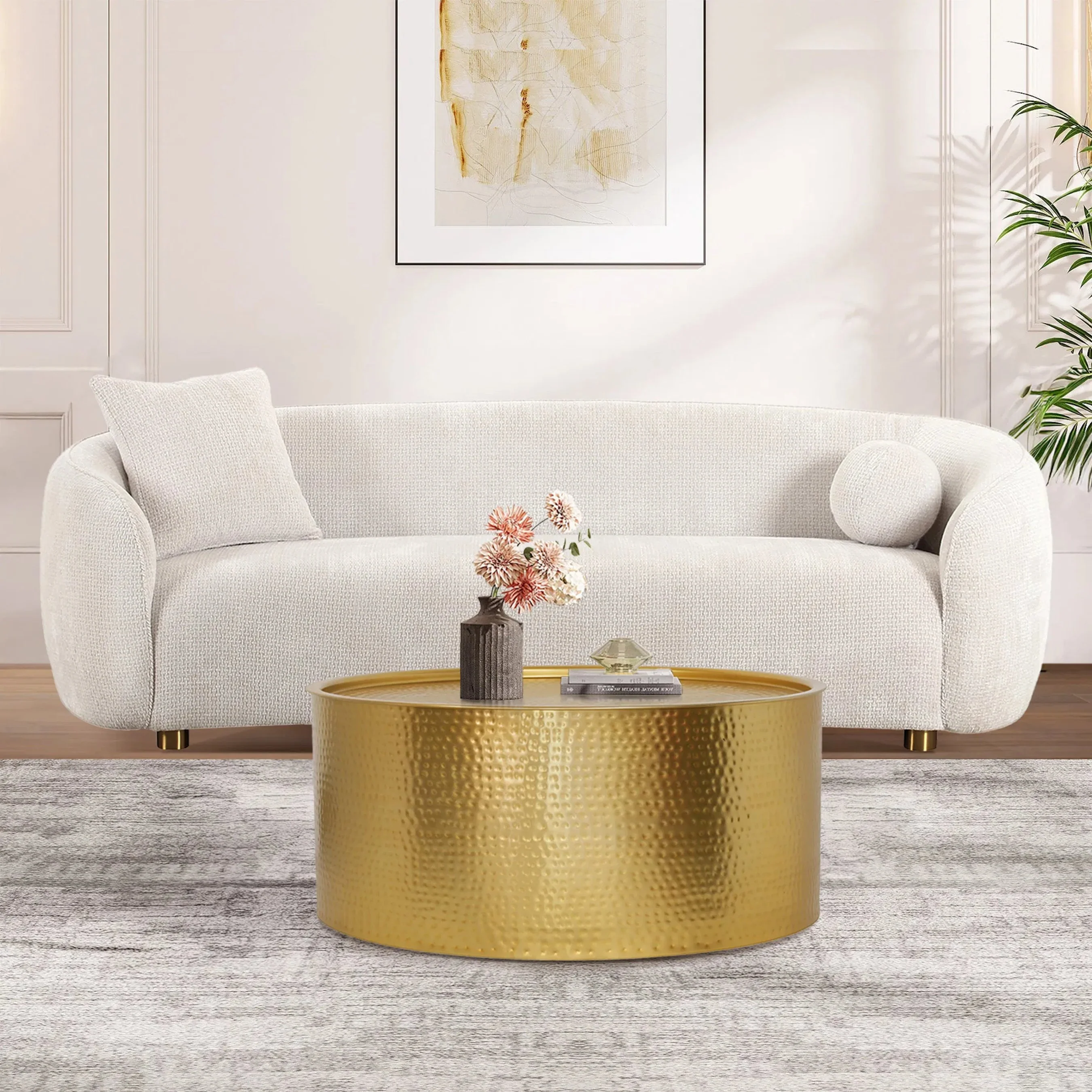 Luma Round Modern Handforged Coffee Table - PGI-2705 - Image 6