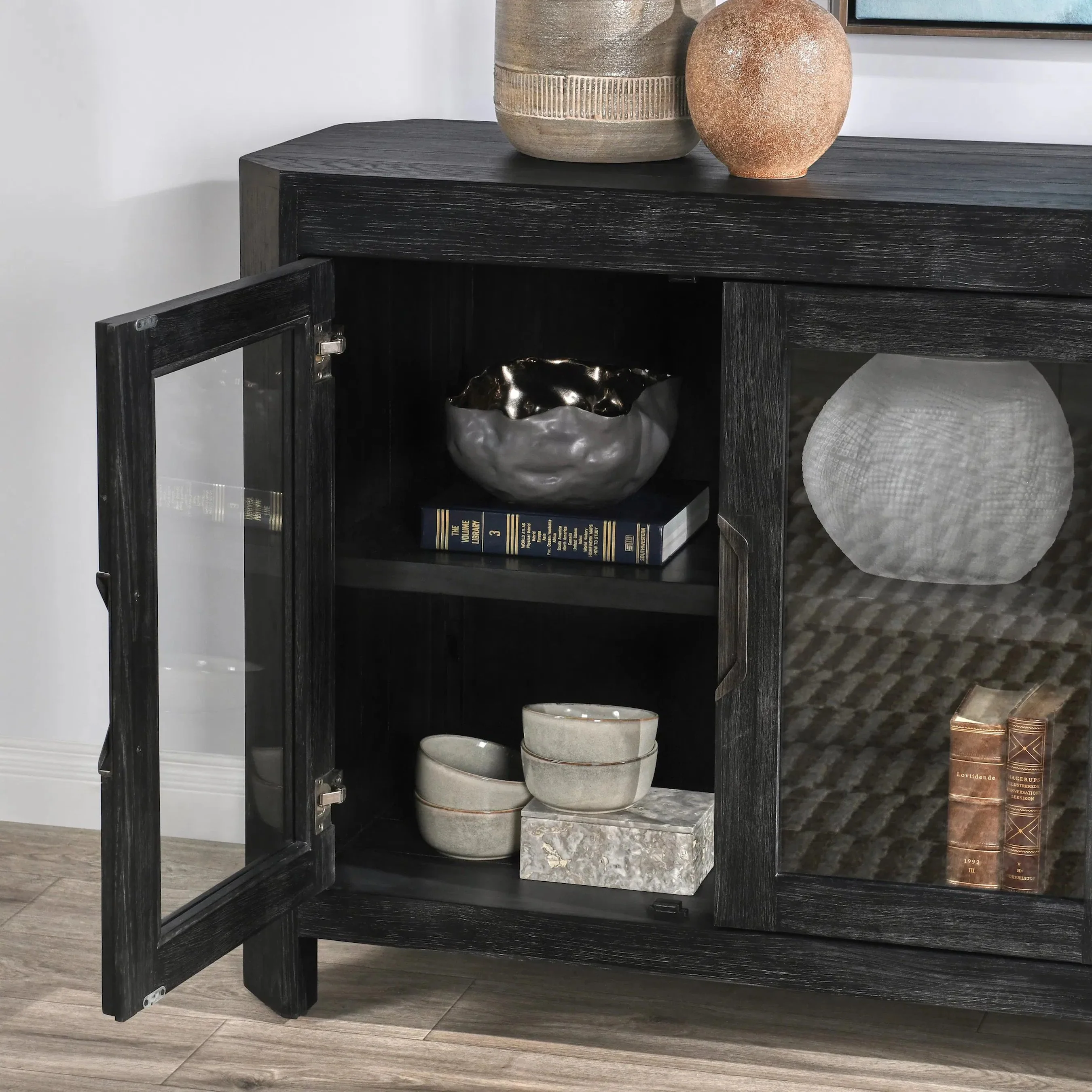 Macarthur 84" Oak 4-Door Sideboard Buffet - Image 5