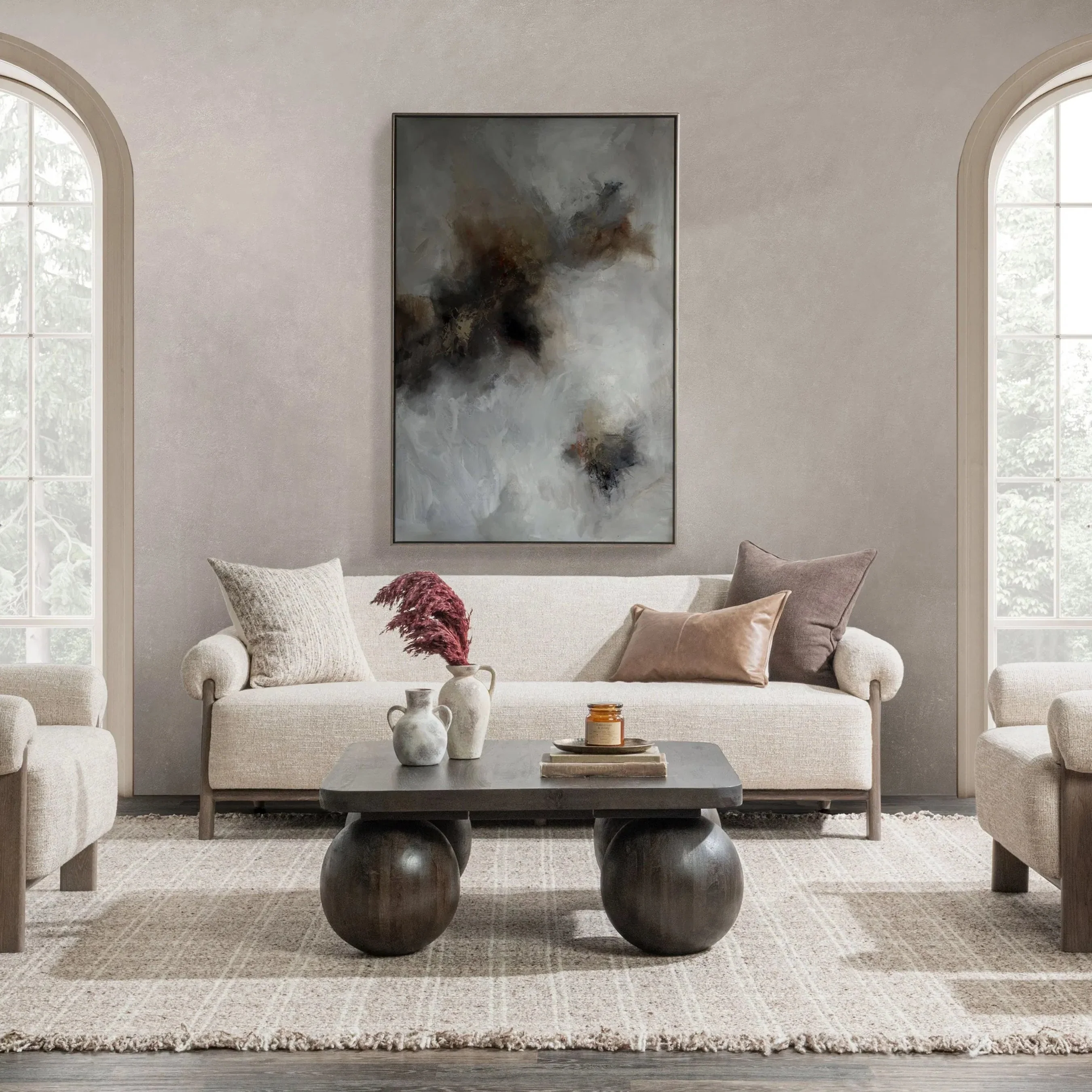 Malia Upholstered Fabric Sofa - Image 10