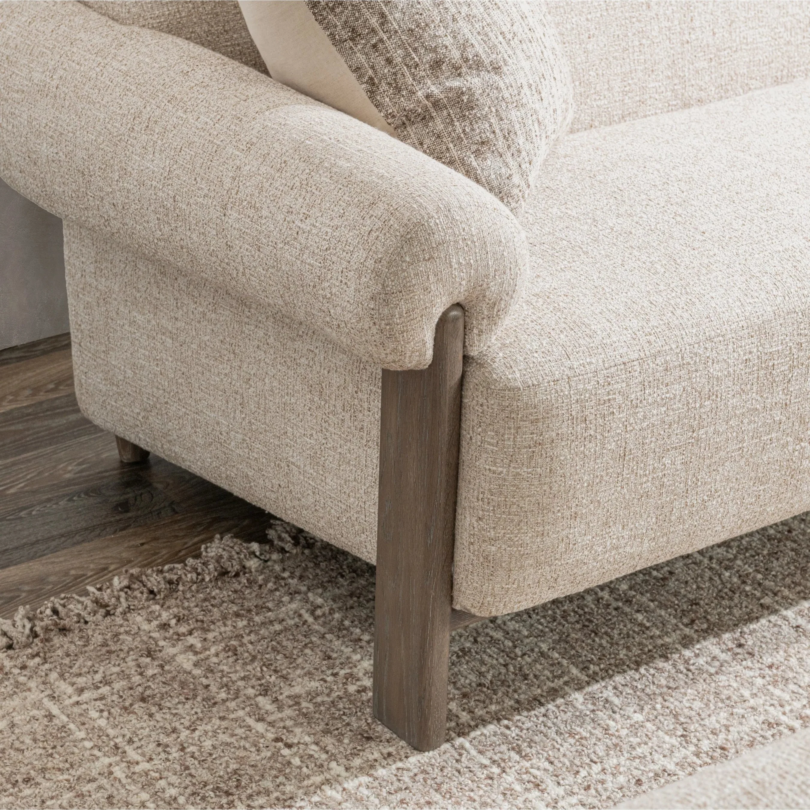 Malia Upholstered Fabric Sofa - Image 9