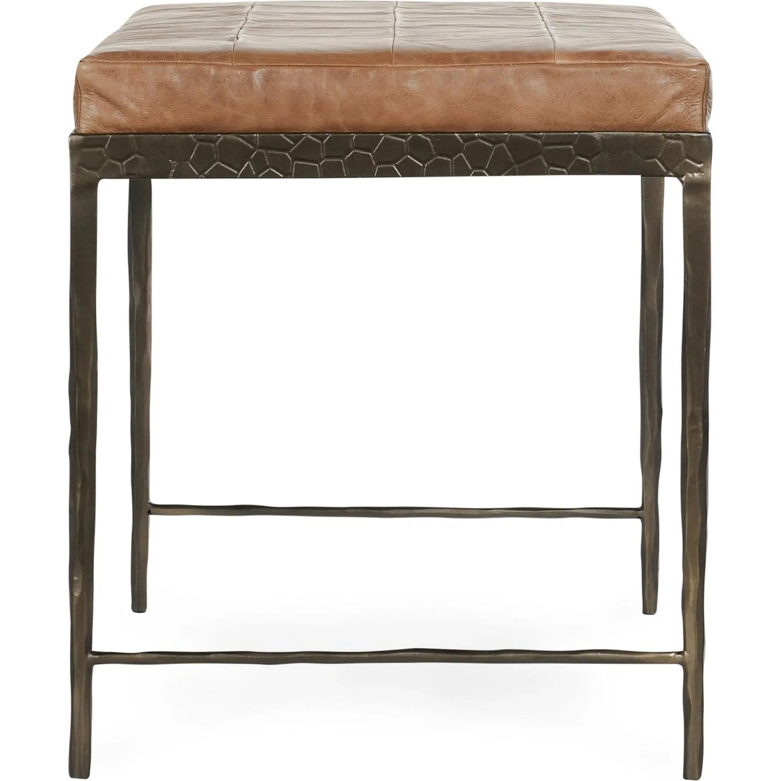 Malo 28" Top Grain Leather Ottoman Bench - Image 6