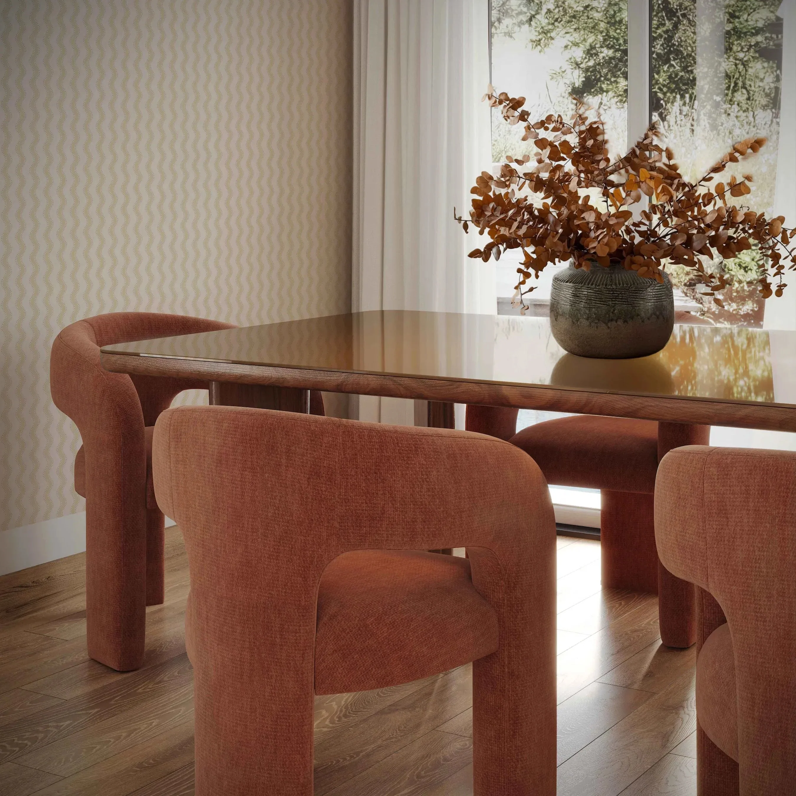 Malone Performance Chenille Dining Chair - Image 12