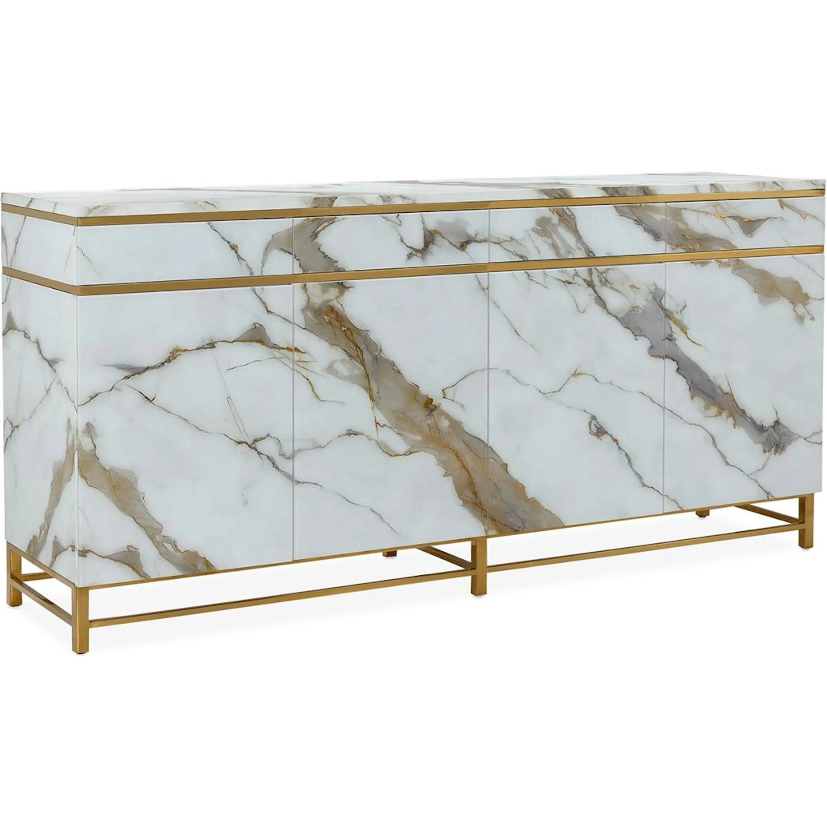 Marbled Four-Door Sideboard