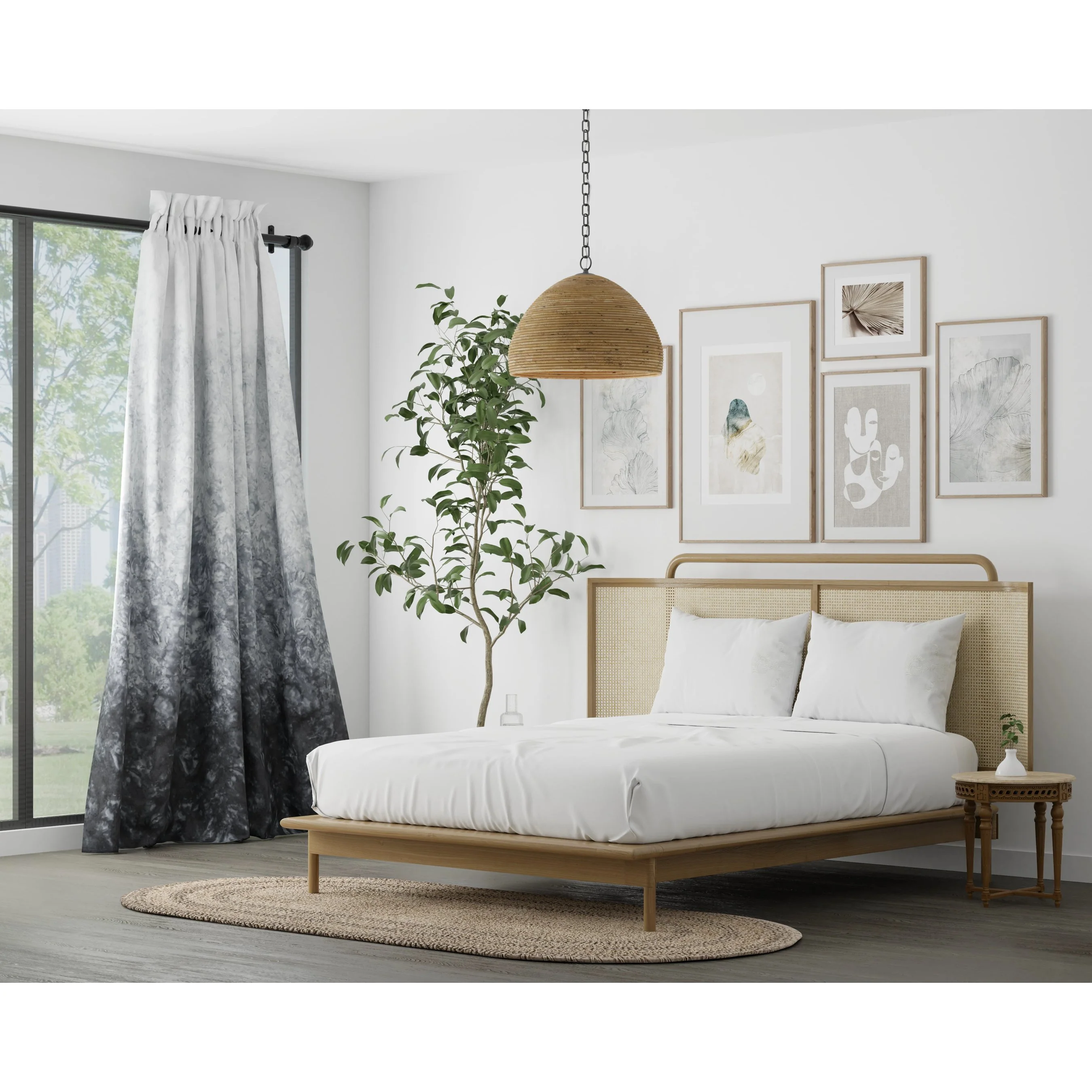 Marigot Rattan Single-Light Dome Pendant - Image 6