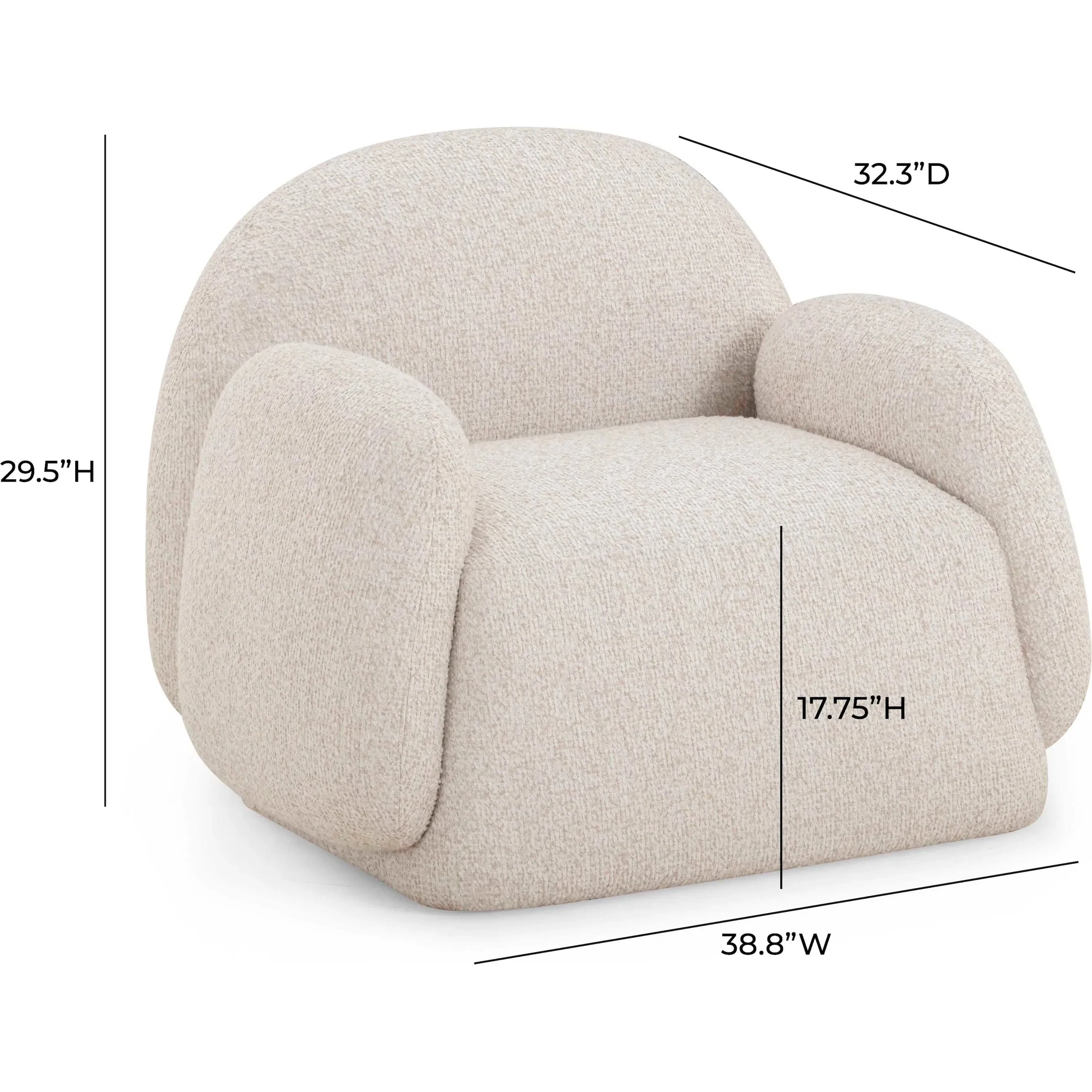 Marius Heavy Texture Accent Chair - Image 4