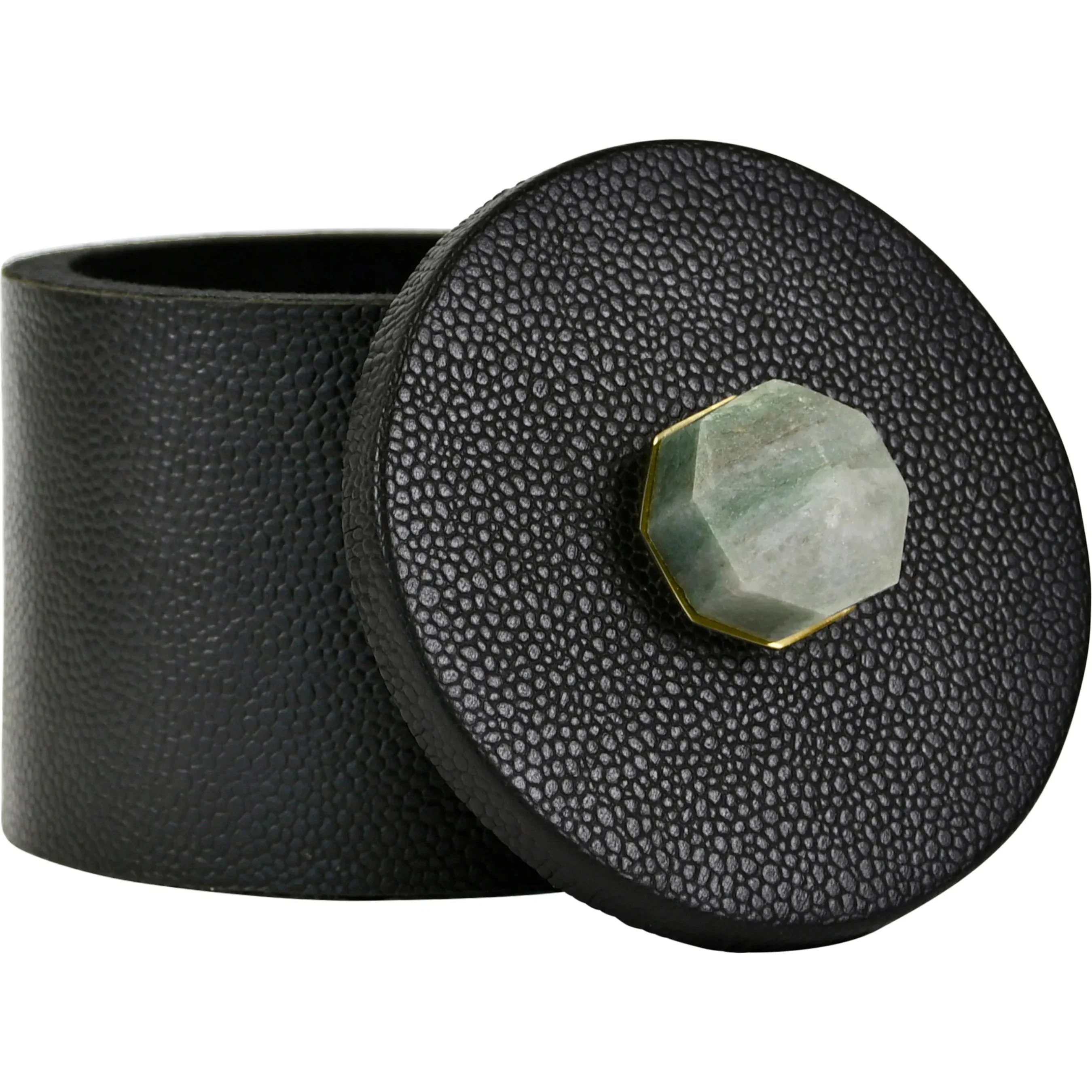 Marlene Round Faux Leather Container - Image 2