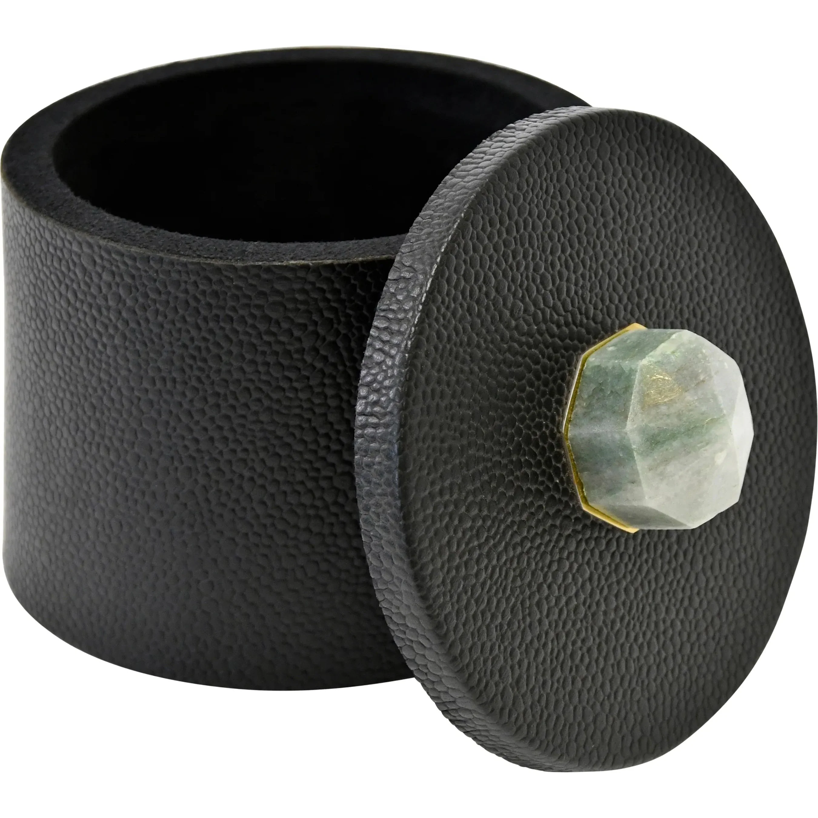 Marlene Round Faux Leather Container - Image 3