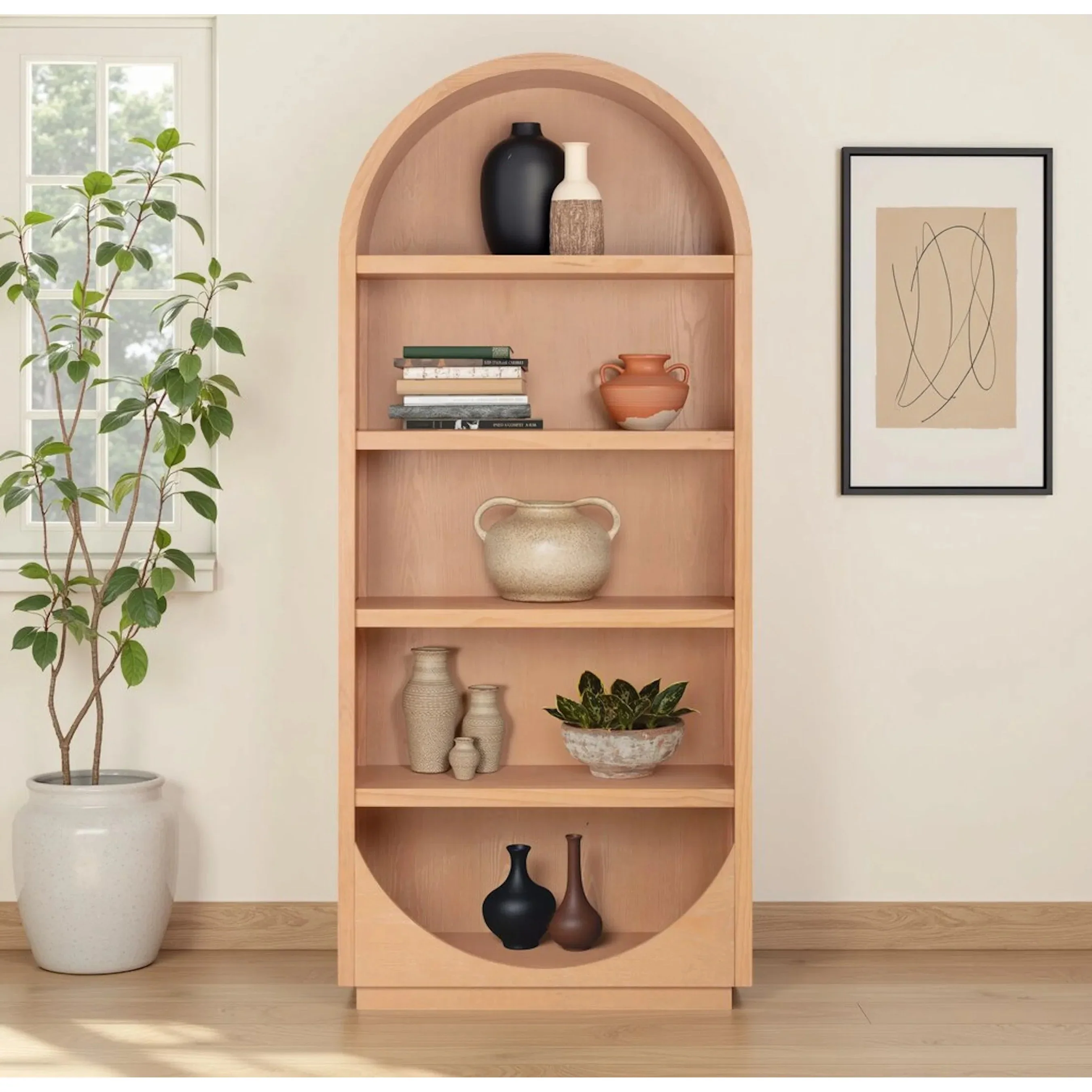 Marlow Wood Bookcase - Image 8