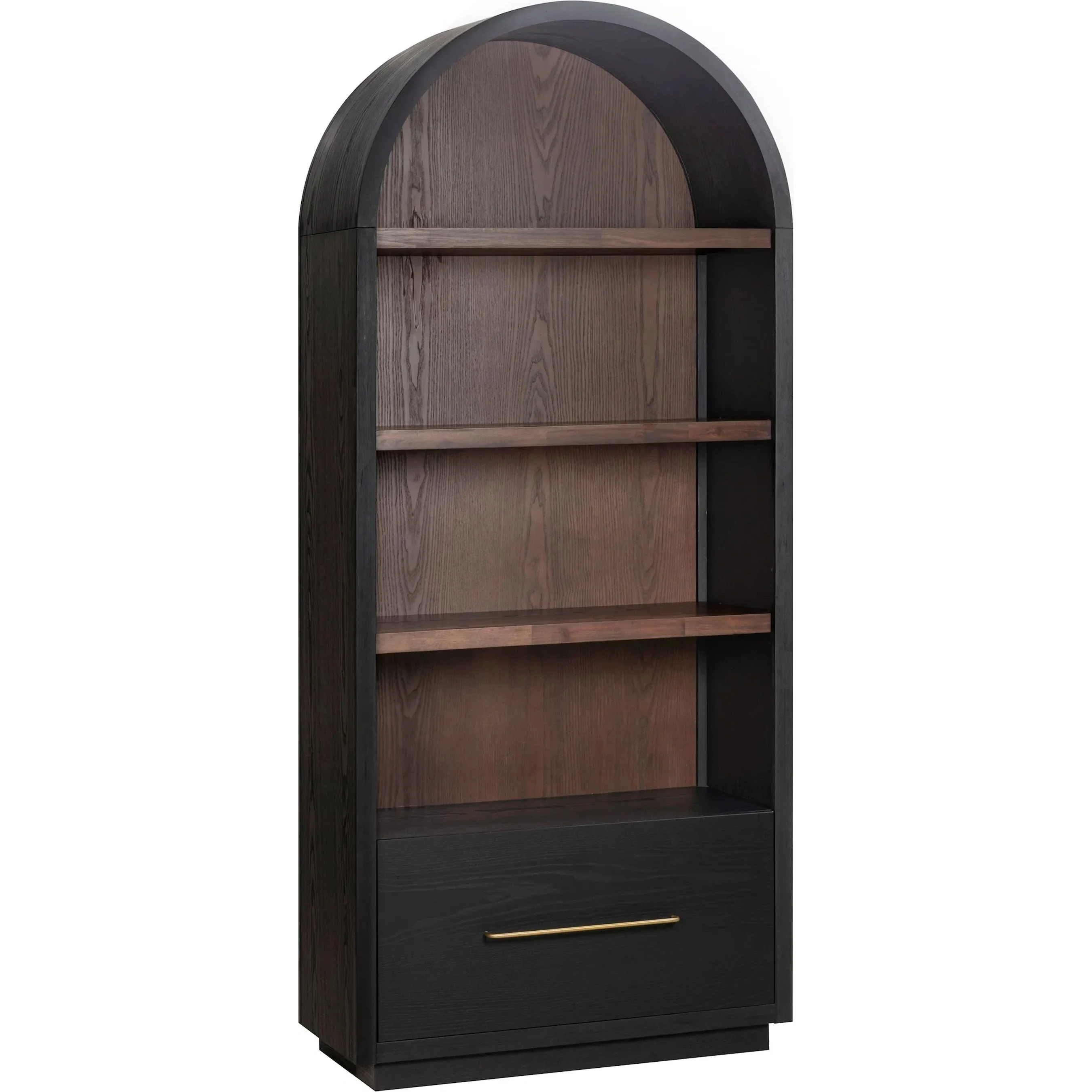Marlow Wood Bookcase With File Drawer - Image 2