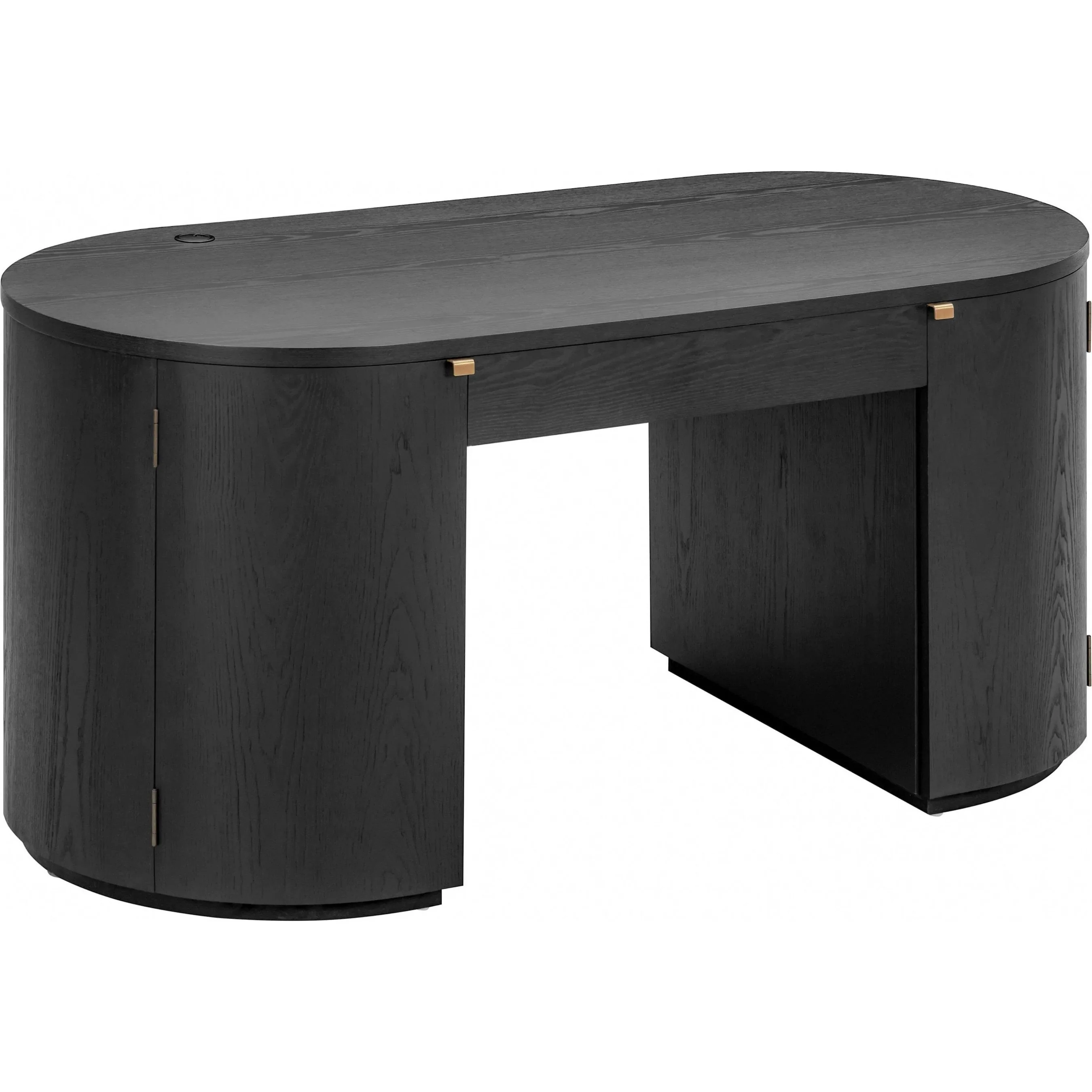 Marlow Wood Executive Desk With Storage - Image 2
