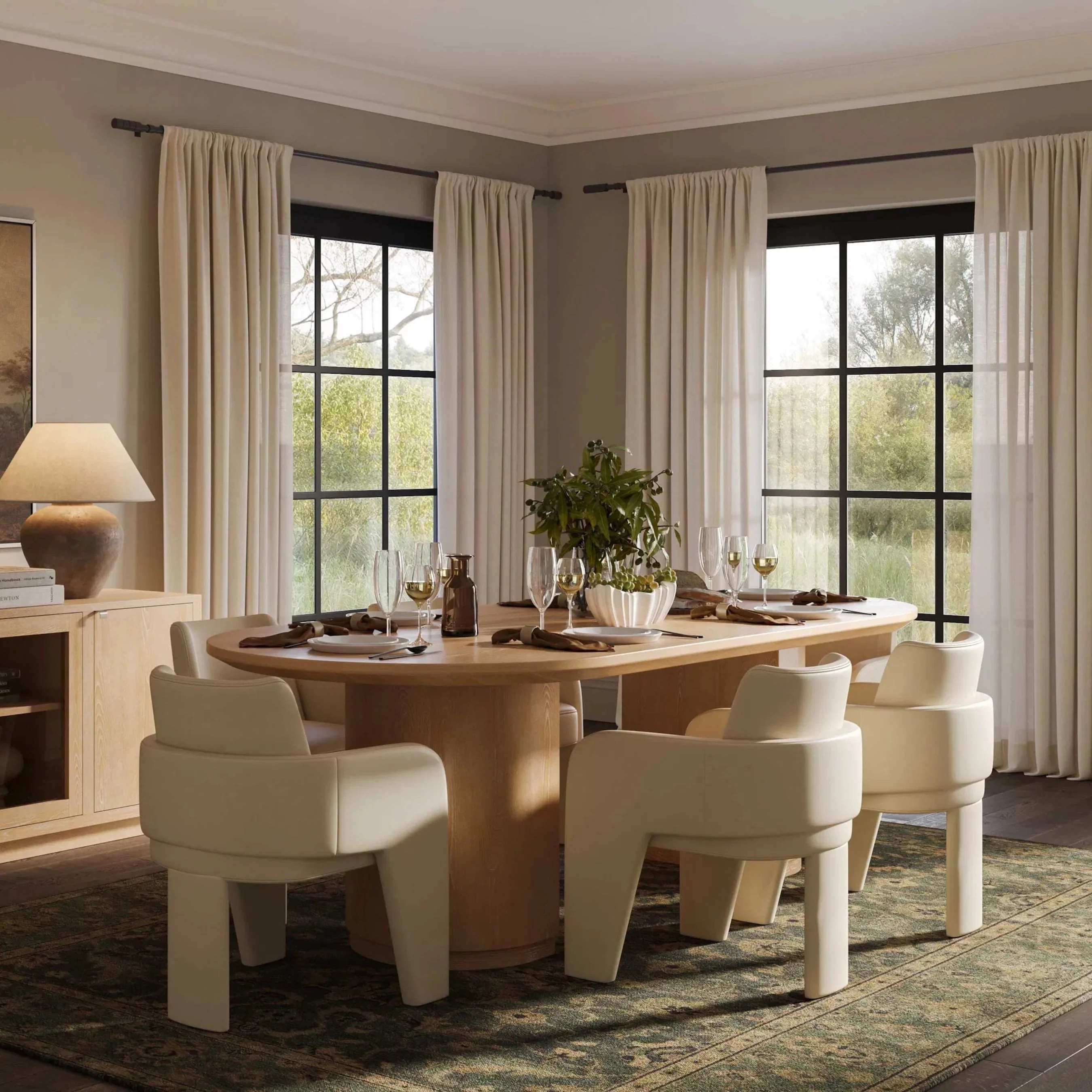Marlow Wood Oval Dining Table - Image 13