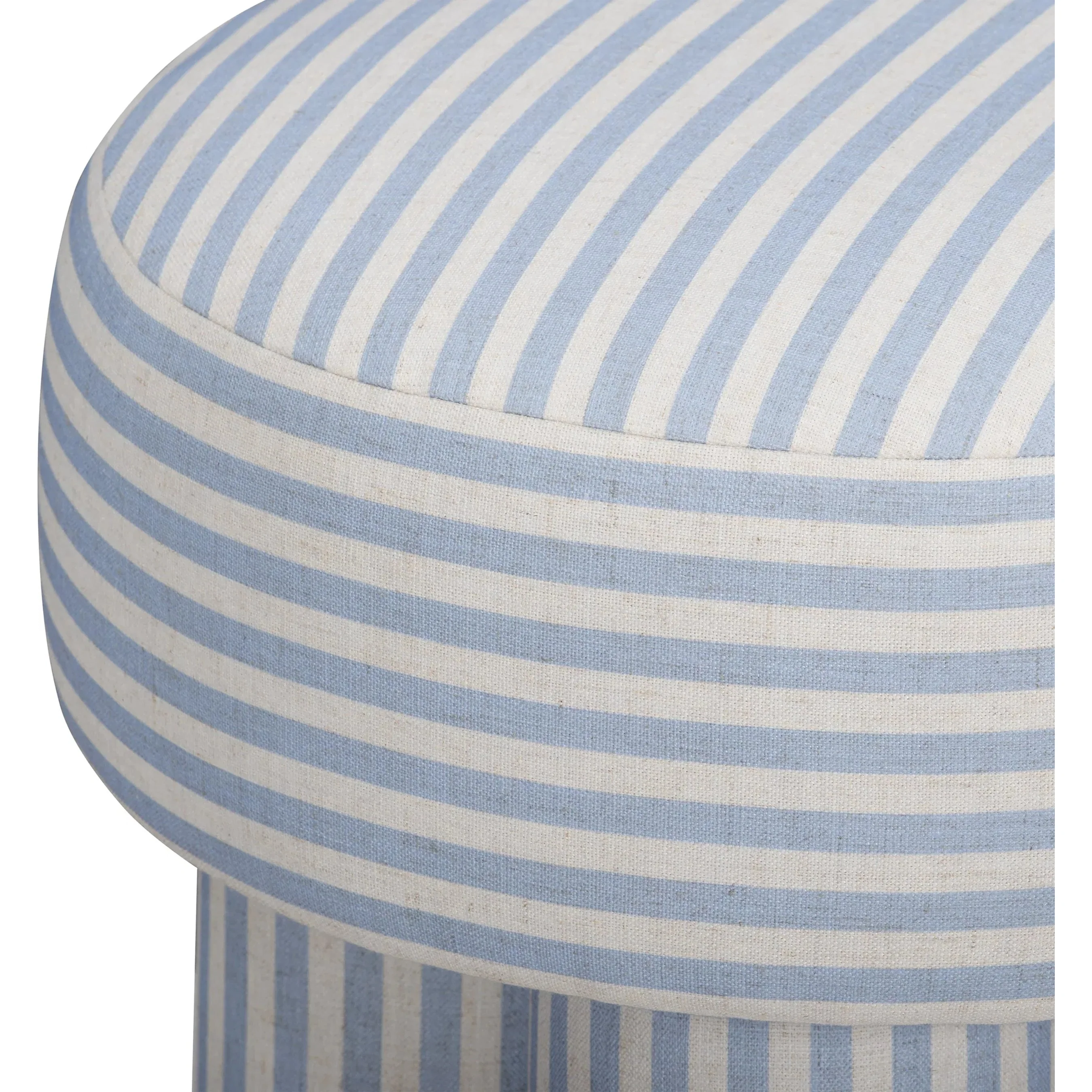 Masha Striped Performance Linen Accent Stool - Image 5