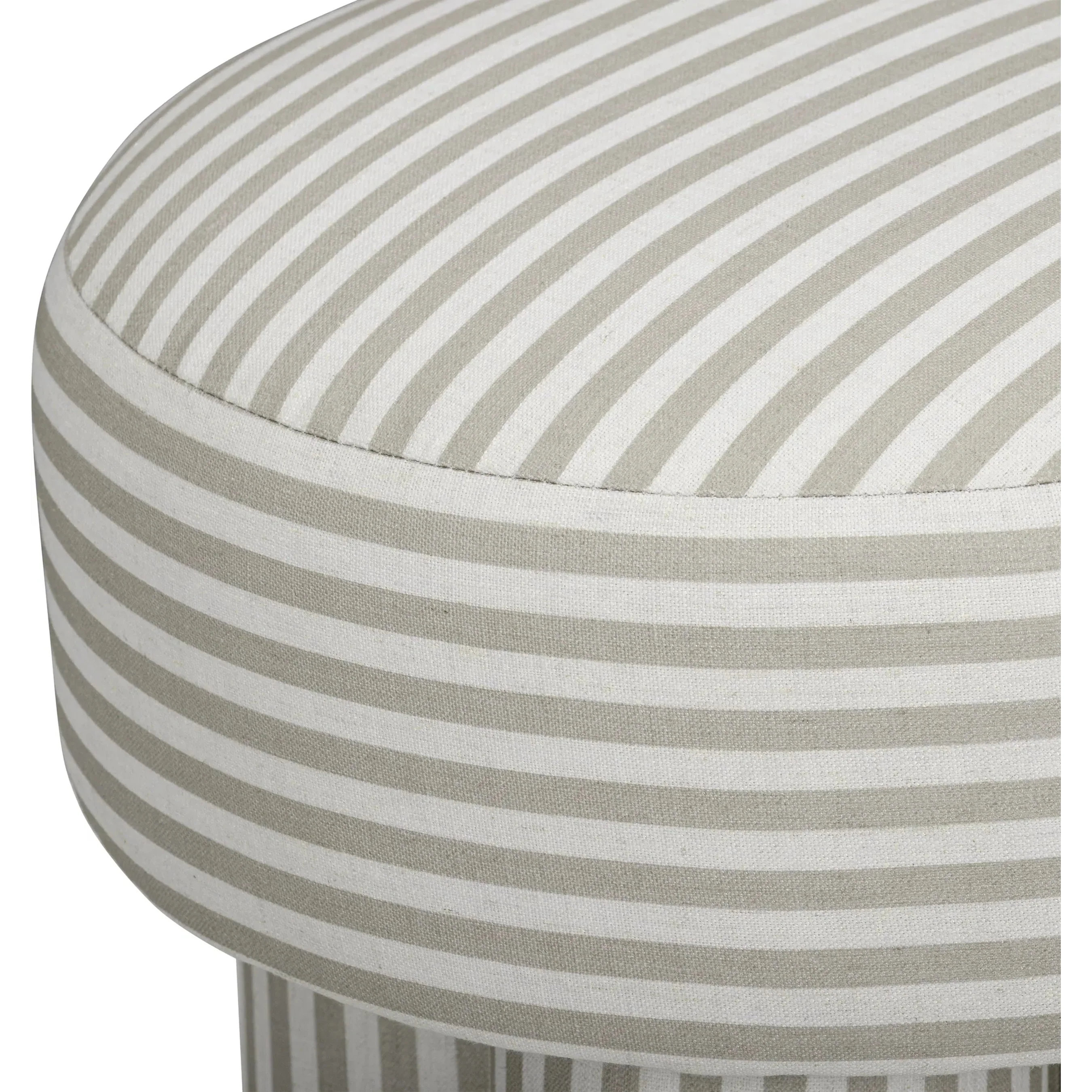 Masha Striped Performance Linen Accent Stool - Image 6