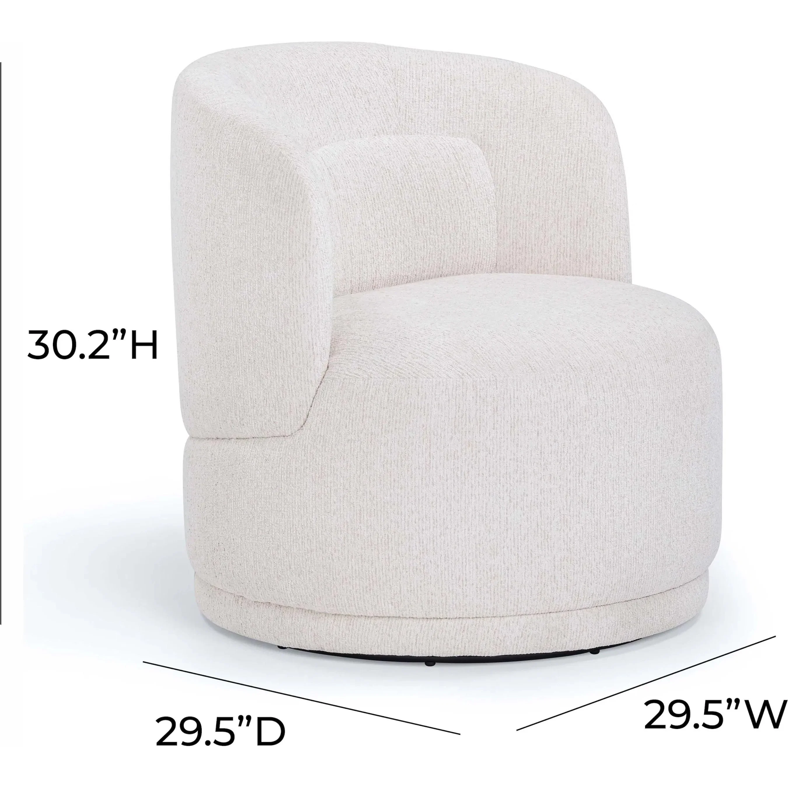Massa Textured Performance Fabric Swivel Accent Chair - Image 12