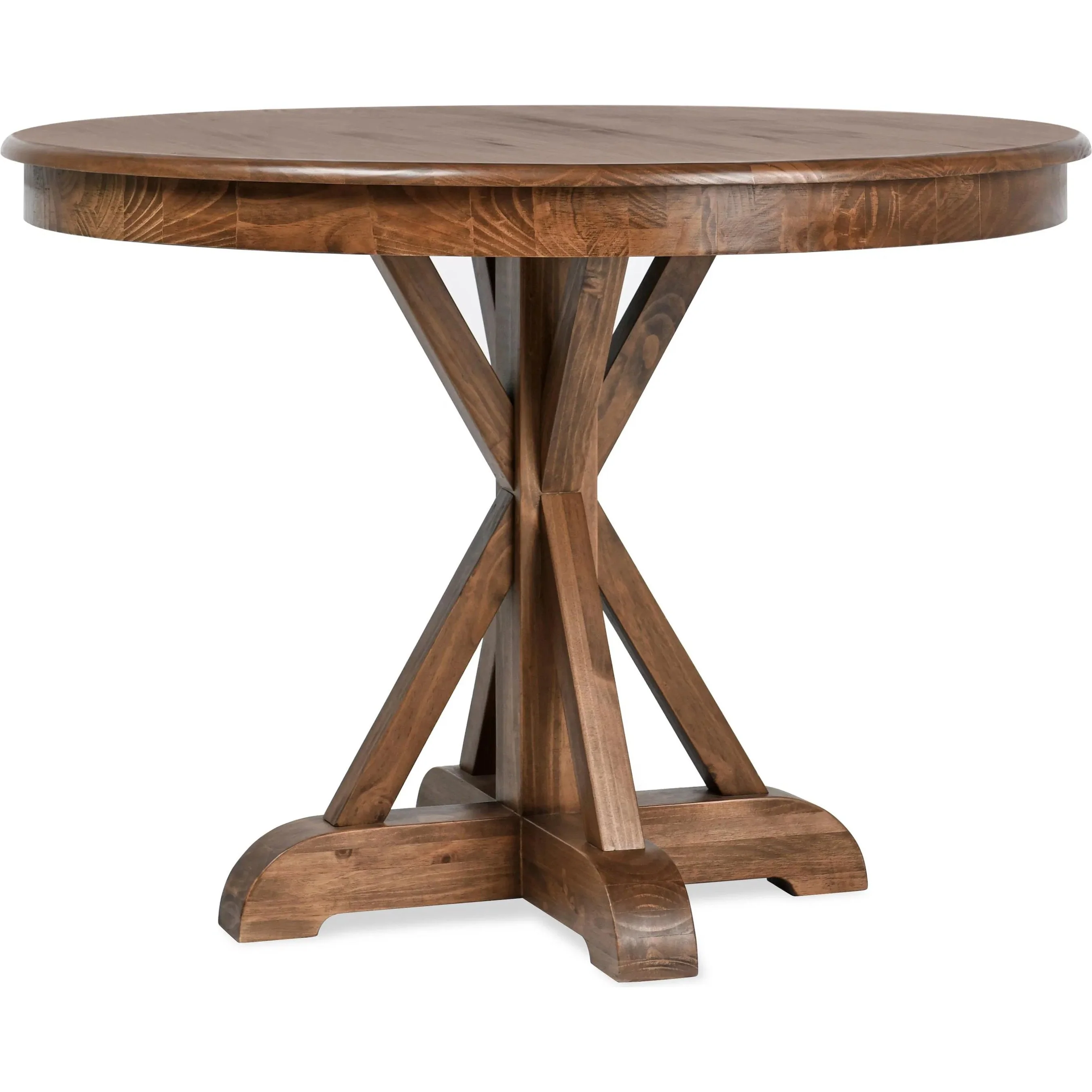 Maxwell 42" Round Pine Wood Dining Table - Image 3