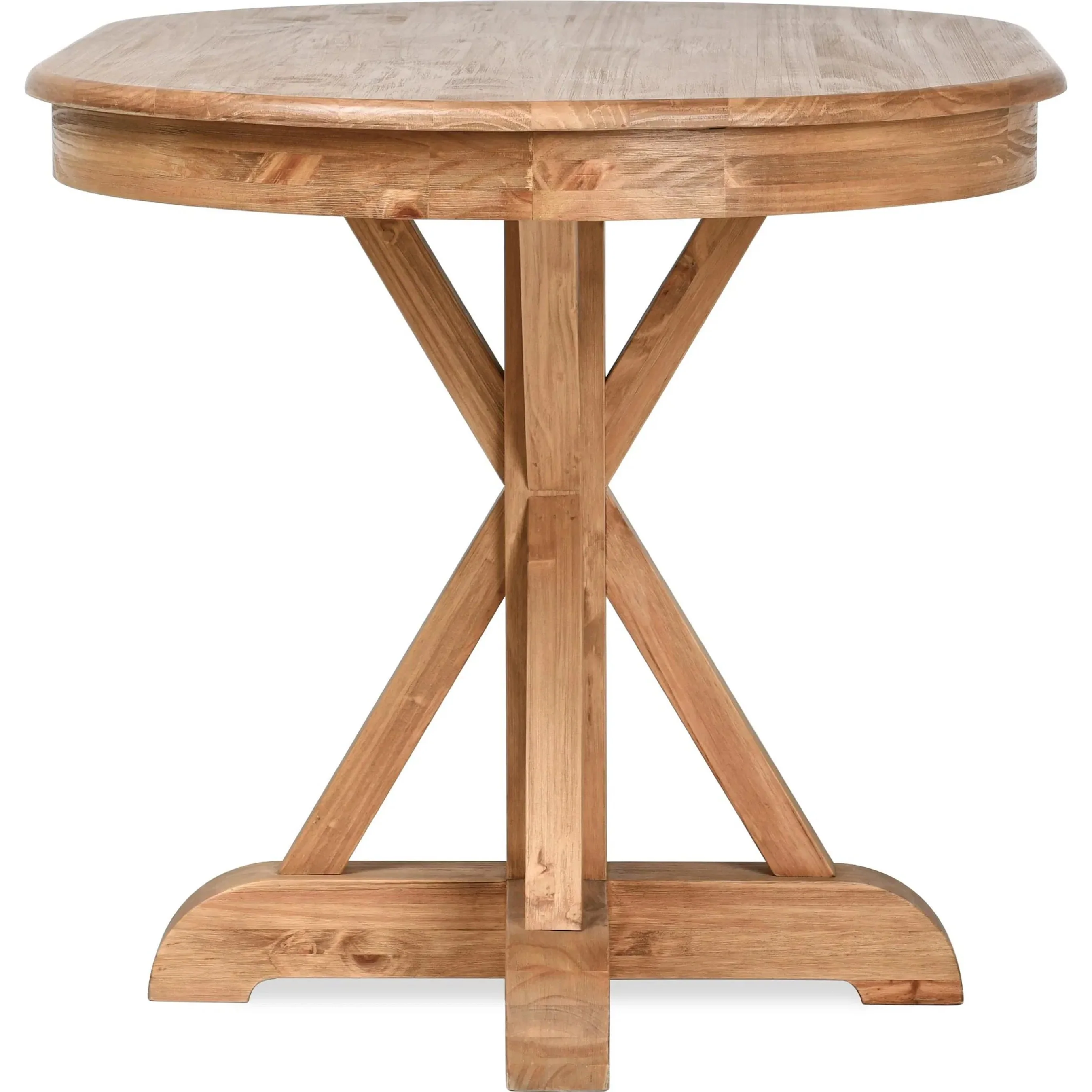 Maxwell Oval Pine Wood Dining Table - Image 3