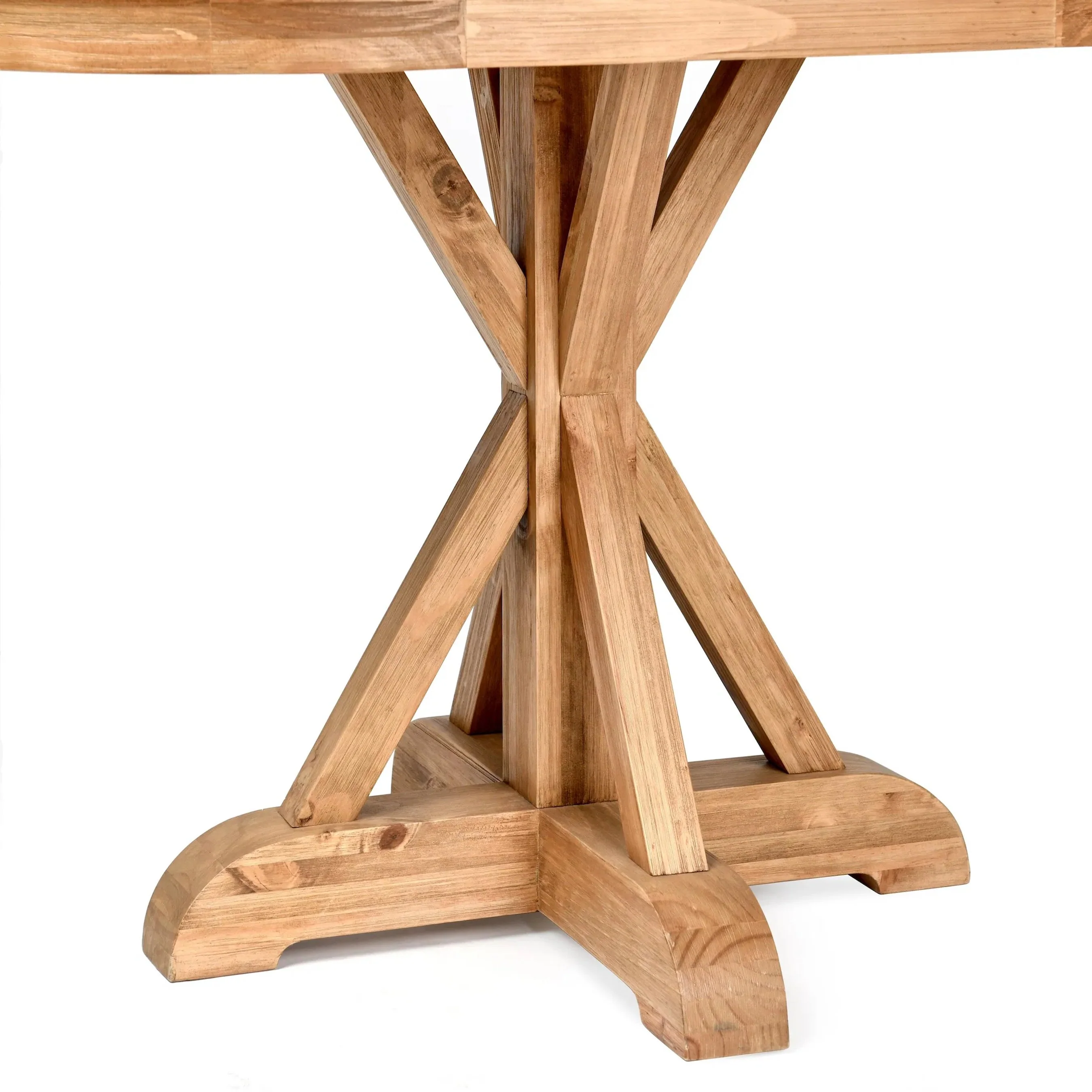 Maxwell Oval Pine Wood Dining Table - Image 4