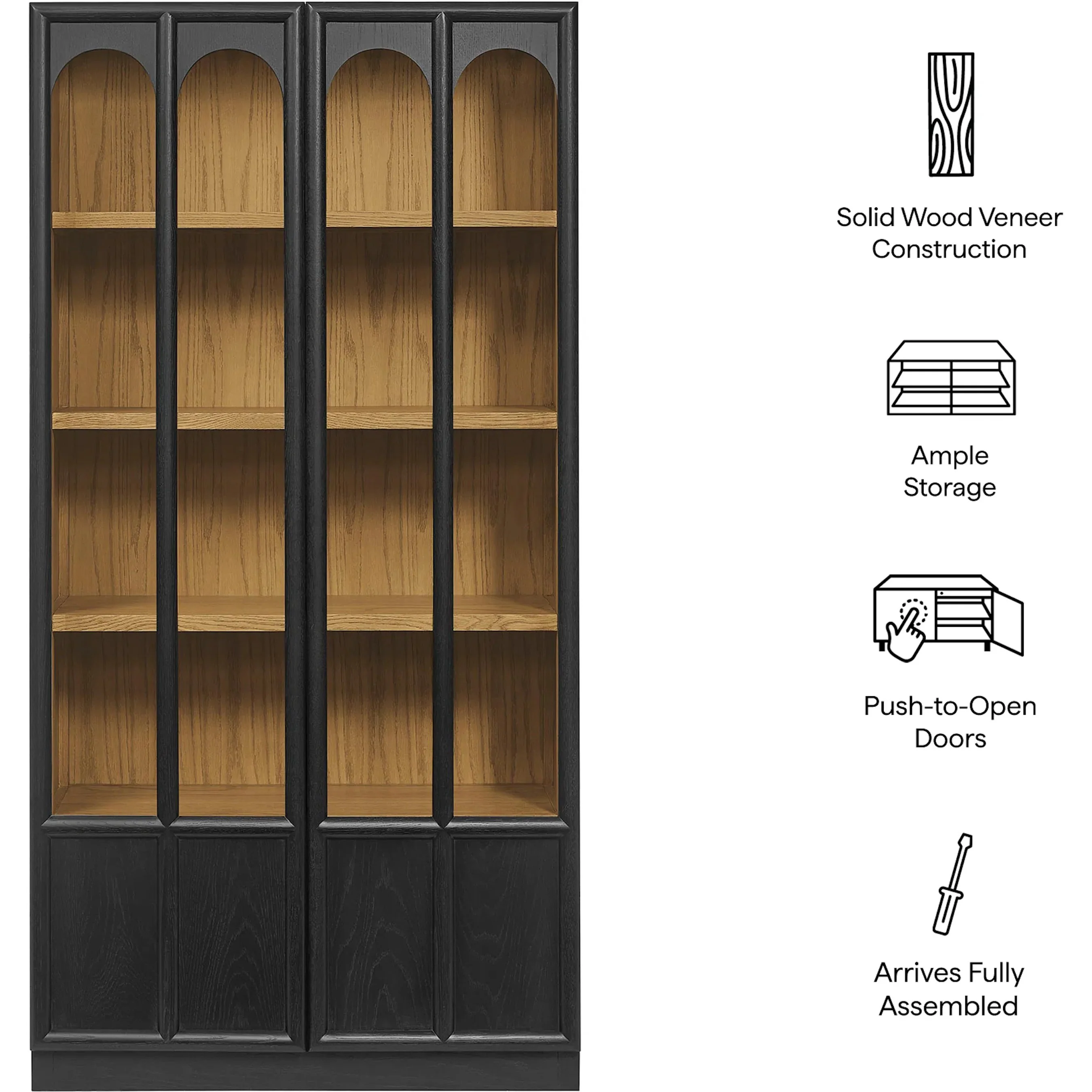McCreary Solid Wood and Glass Display Cabinet - Image 4
