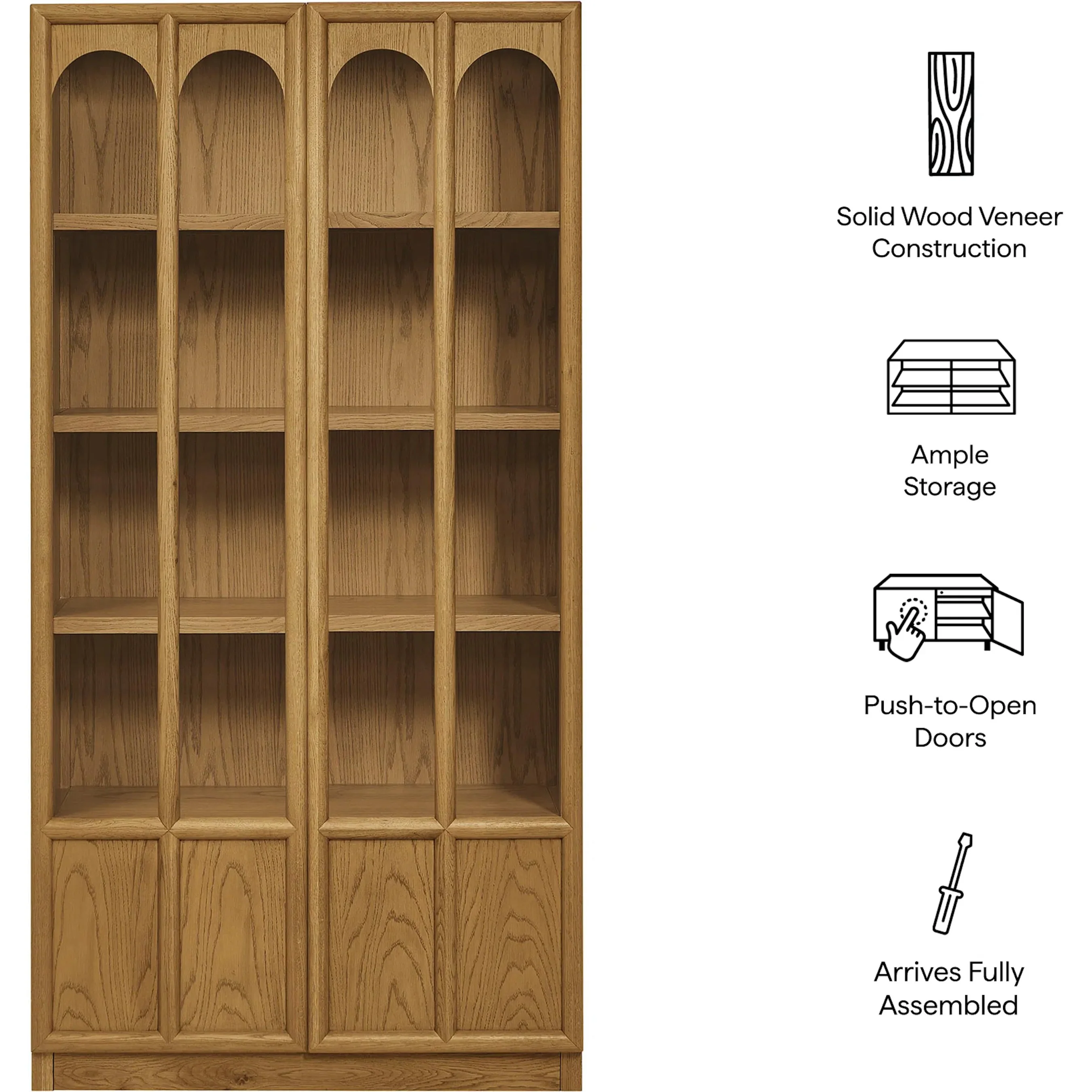 McCreary Solid Wood and Glass Display Cabinet - Image 6