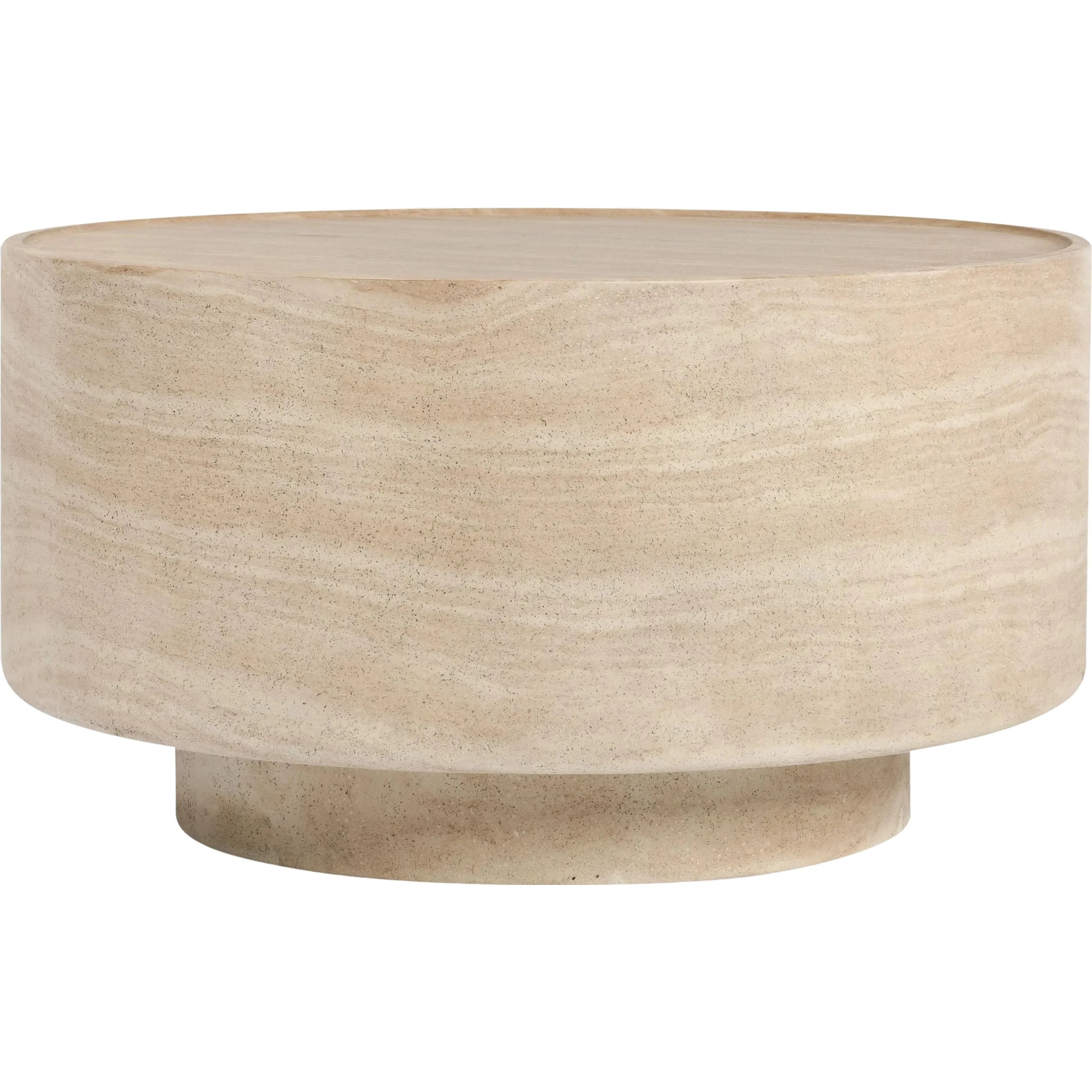 McKenna Round Stone Outdoor Coffee Table