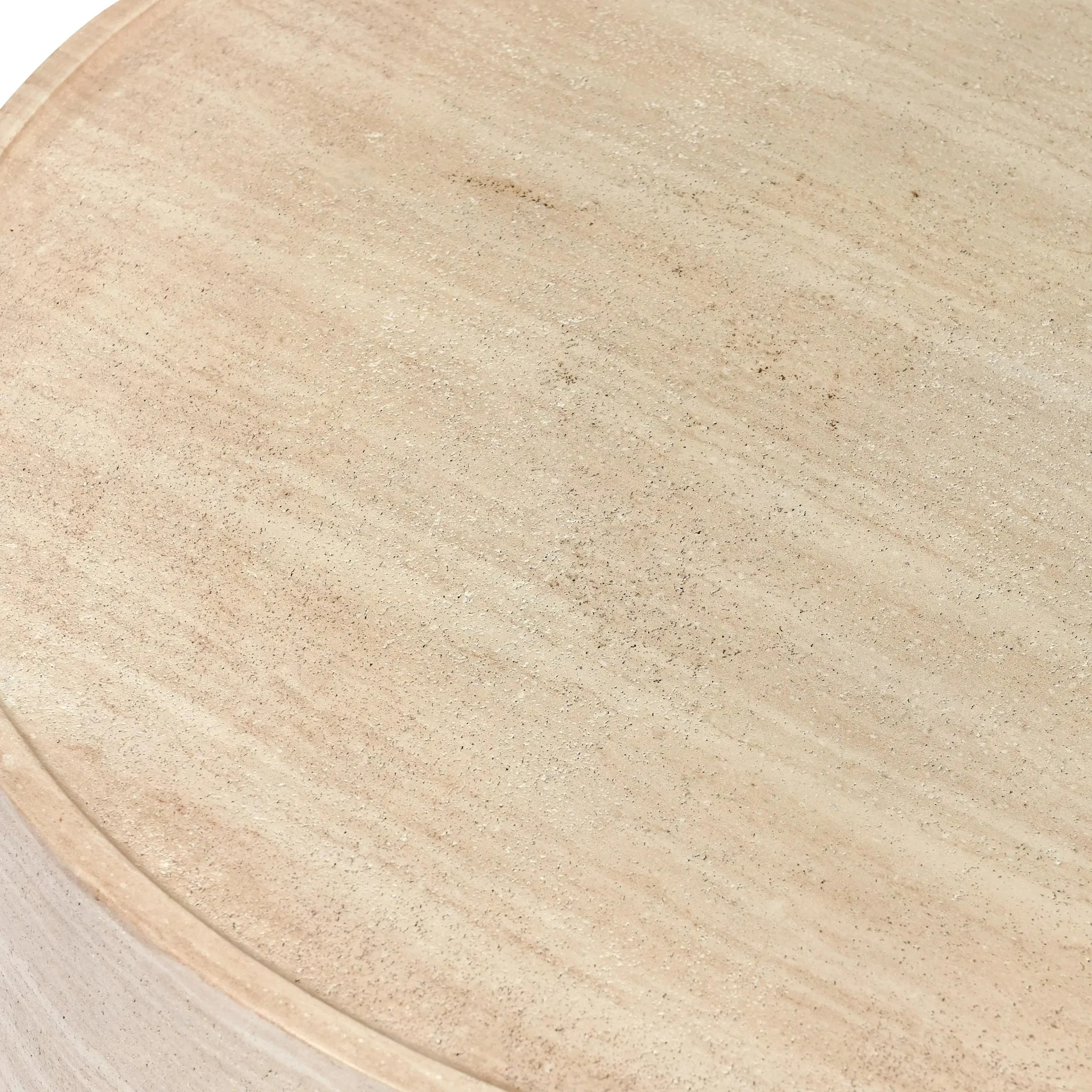 McKenna Round Stone Outdoor Coffee Table - Image 2
