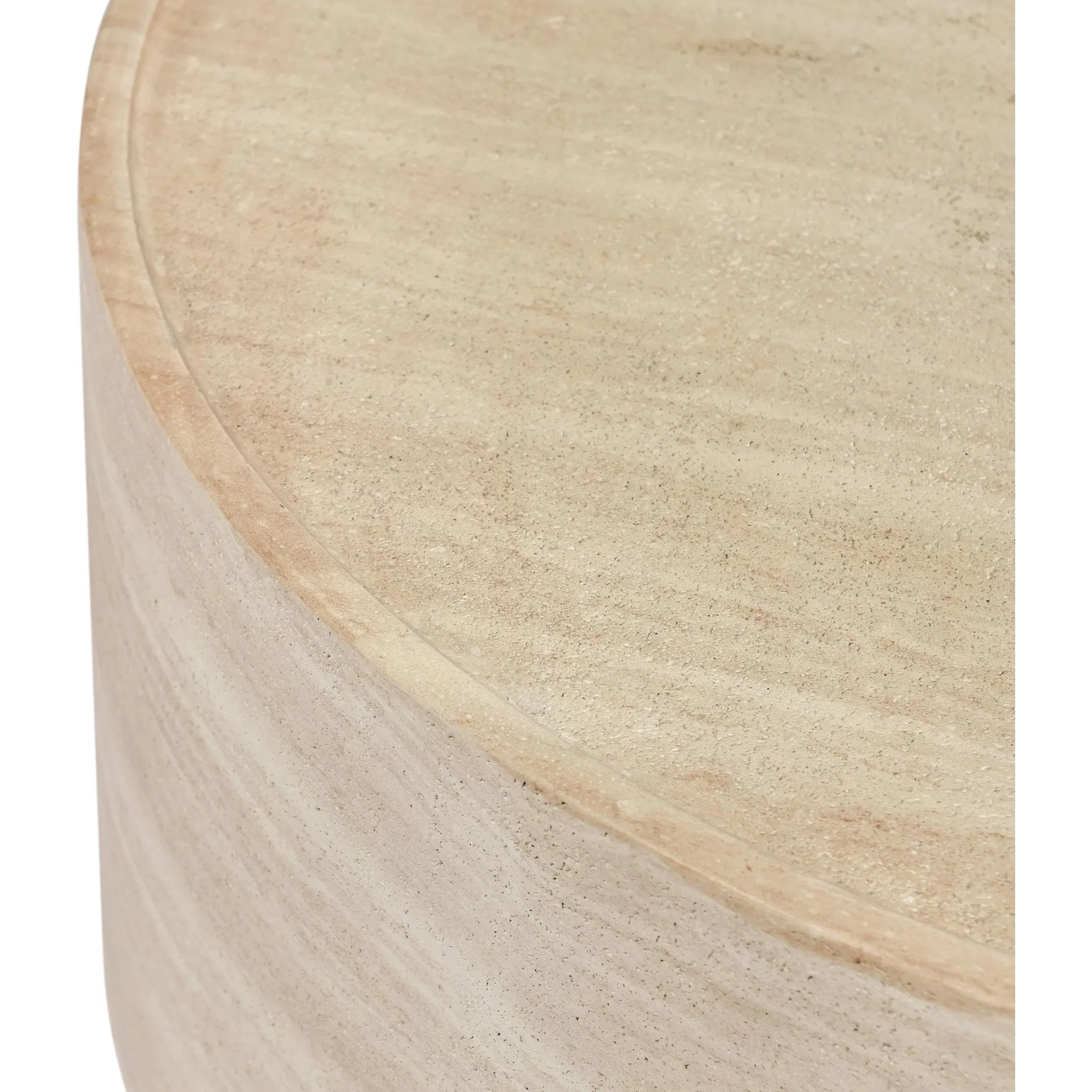McKenna Round Stone Outdoor Coffee Table - Image 3