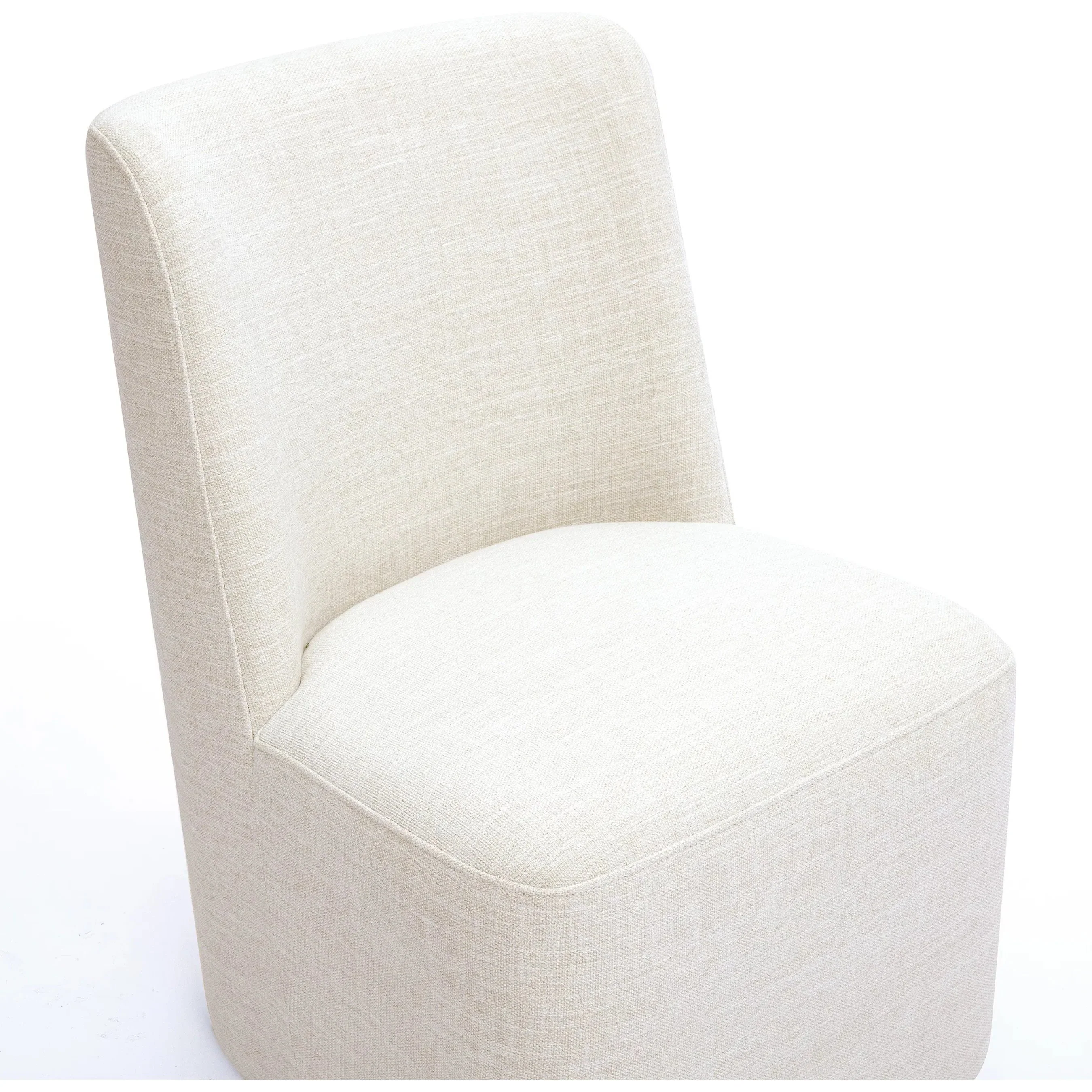 Melissa Performance Fabric Rolling Dining Chair - Image 3