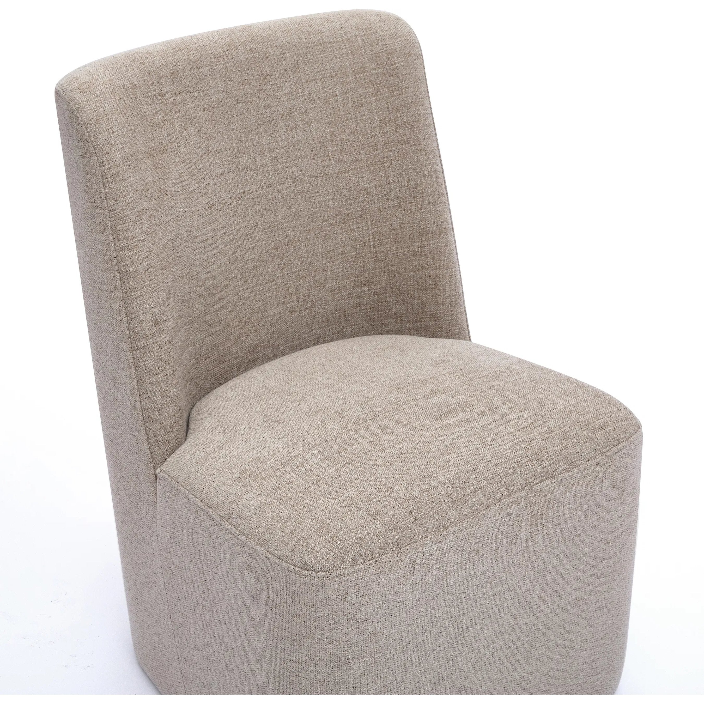 Melissa Performance Fabric Rolling Dining Chair - Image 5