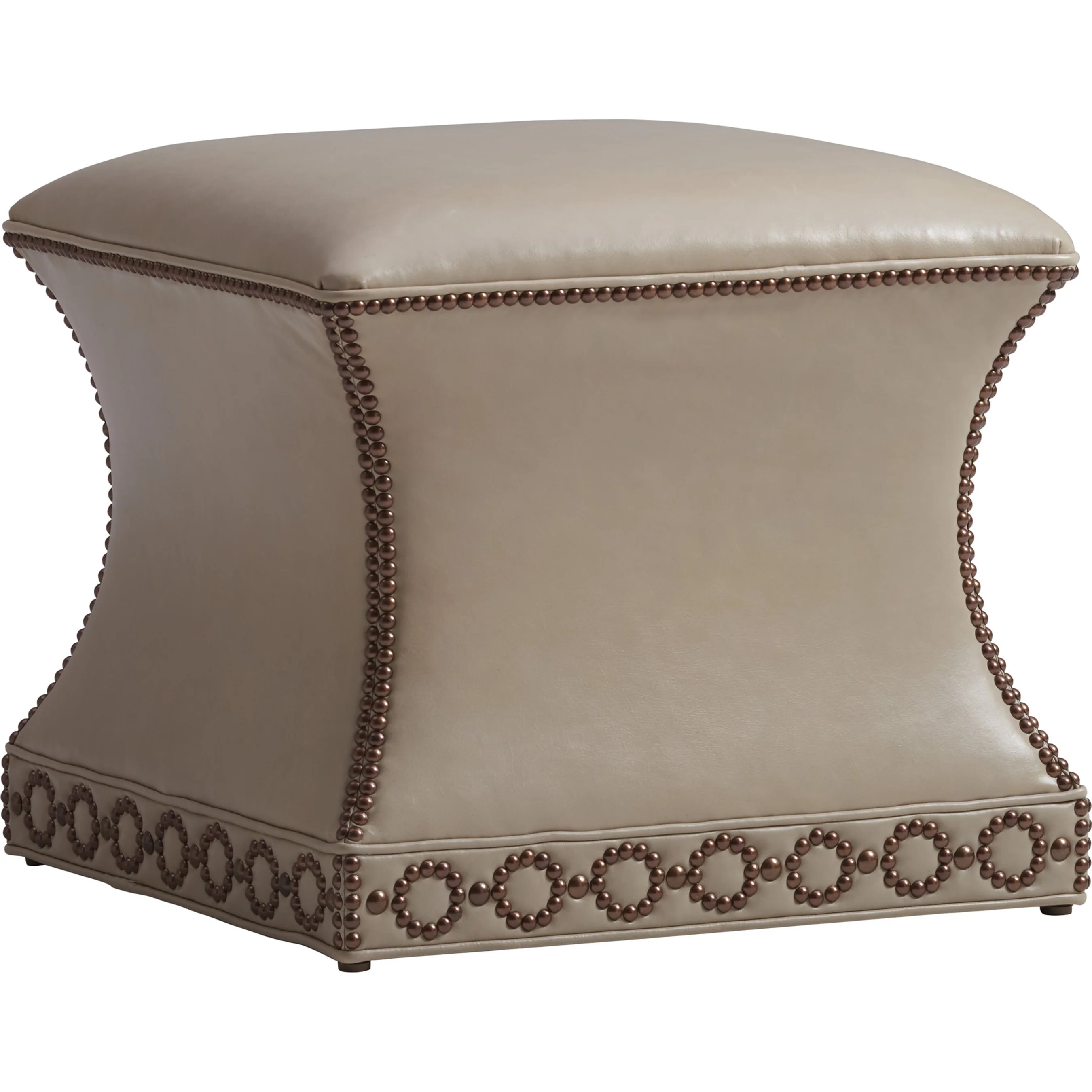 Merino Leather Ottoman