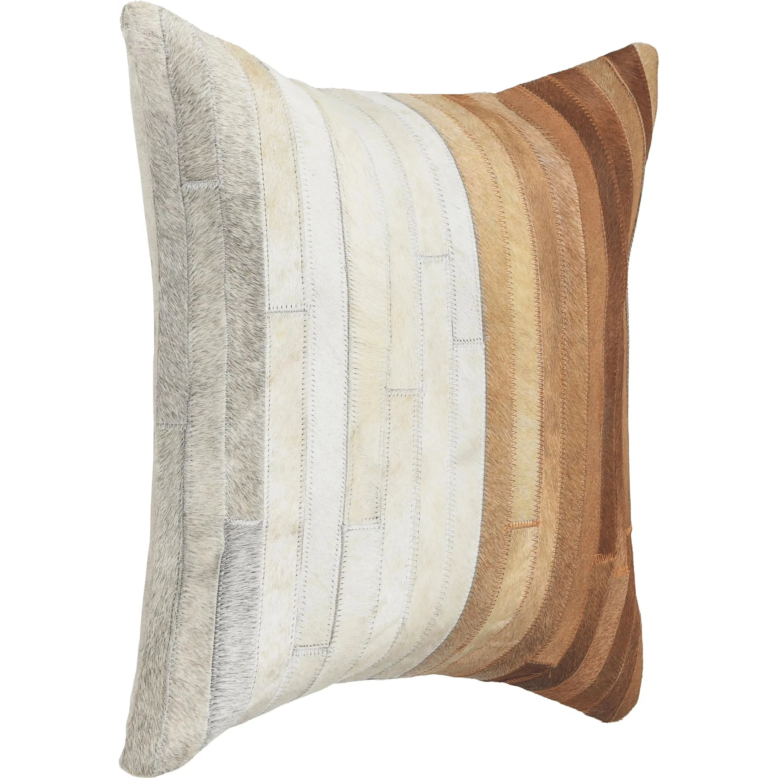 Meru Hair on Hide Throw Pillow - Image 2