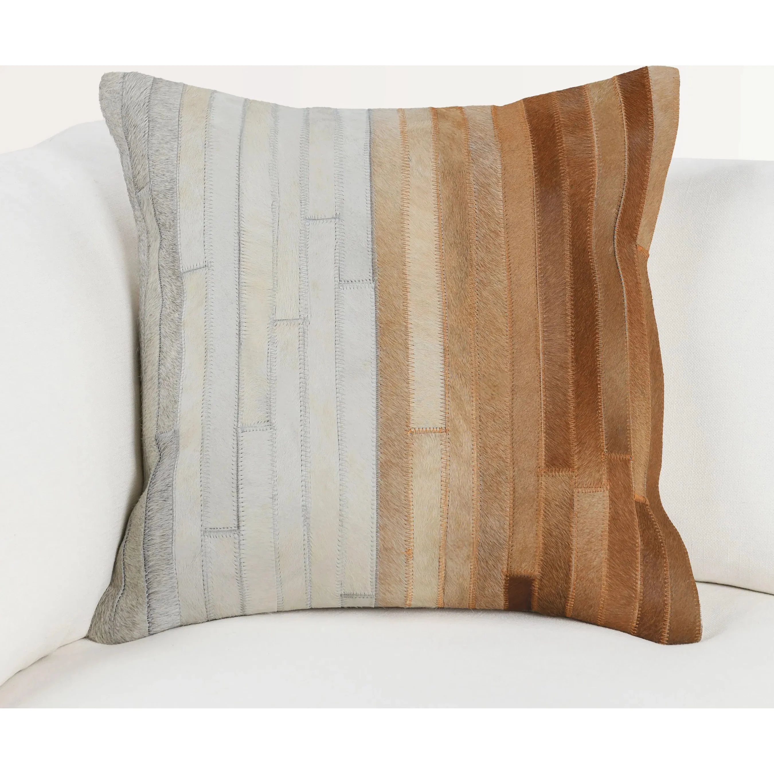 Meru Hair on Hide Throw Pillow - Image 7