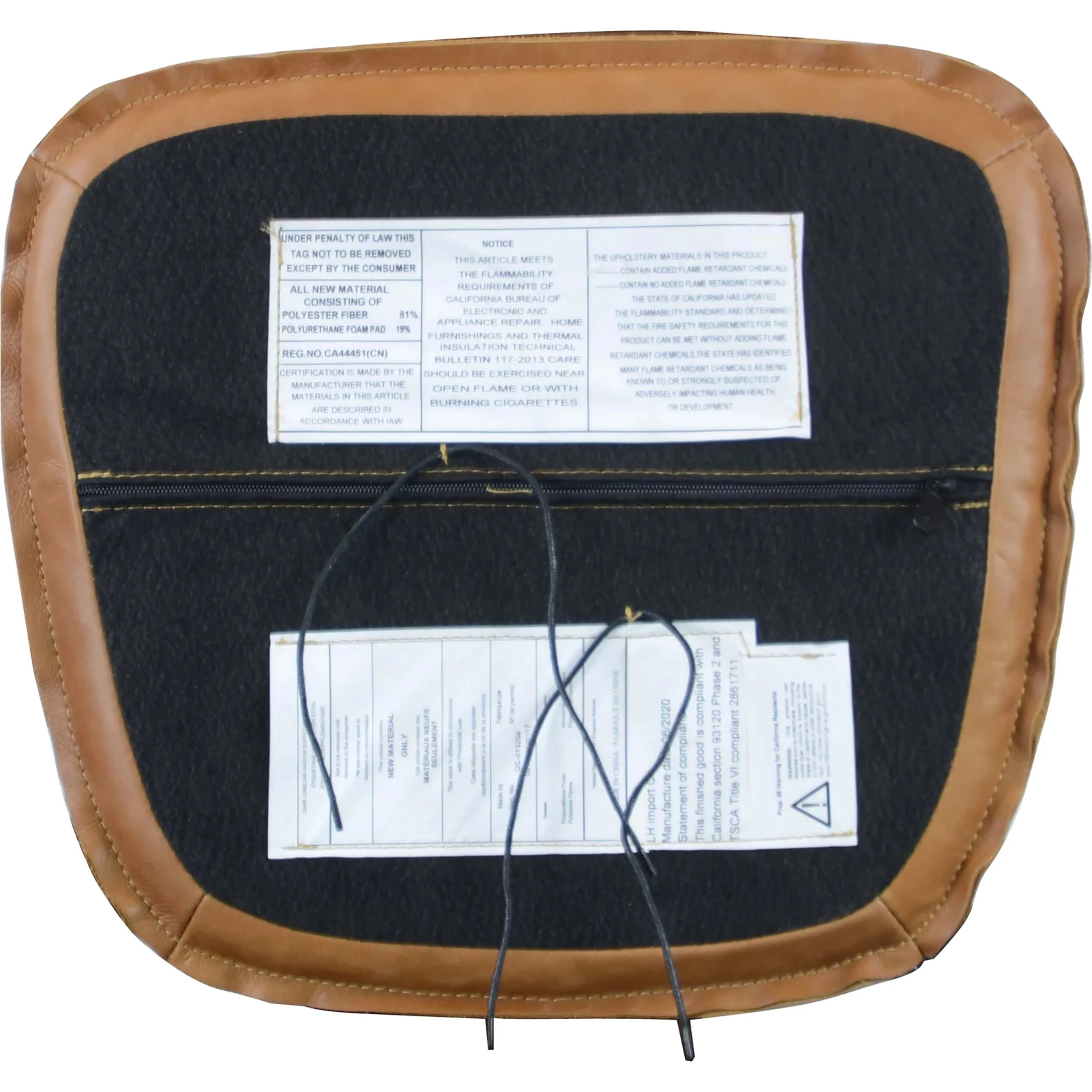 Metal Crossback Leather Seat Cushion - Image 10