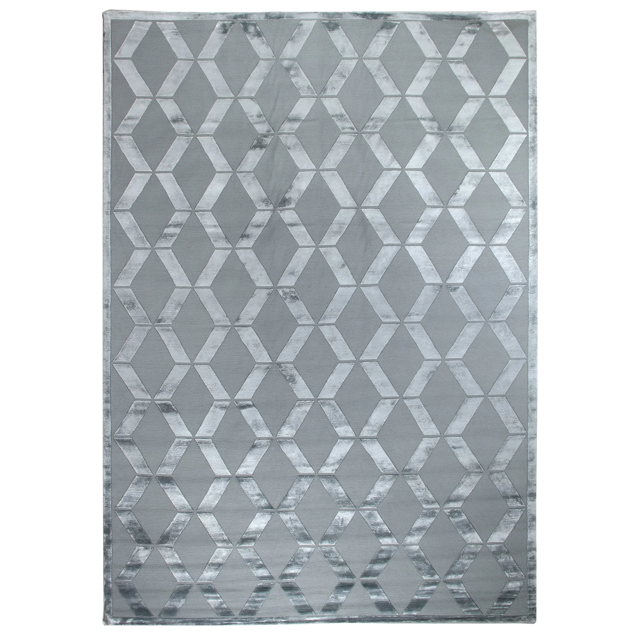Metro Velvet Rug - Blue