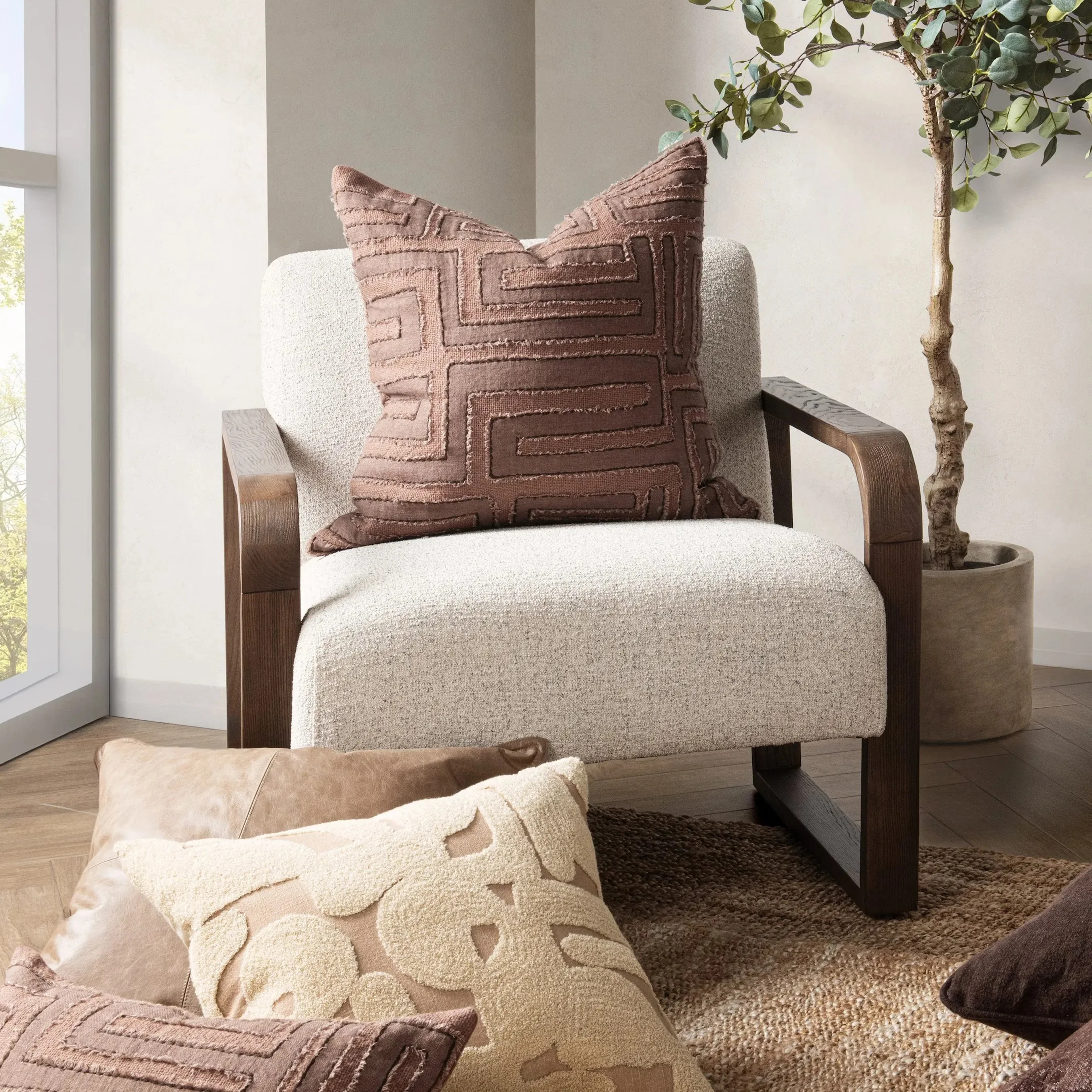 Mia Linen Blend Throw Pillow - Image 24