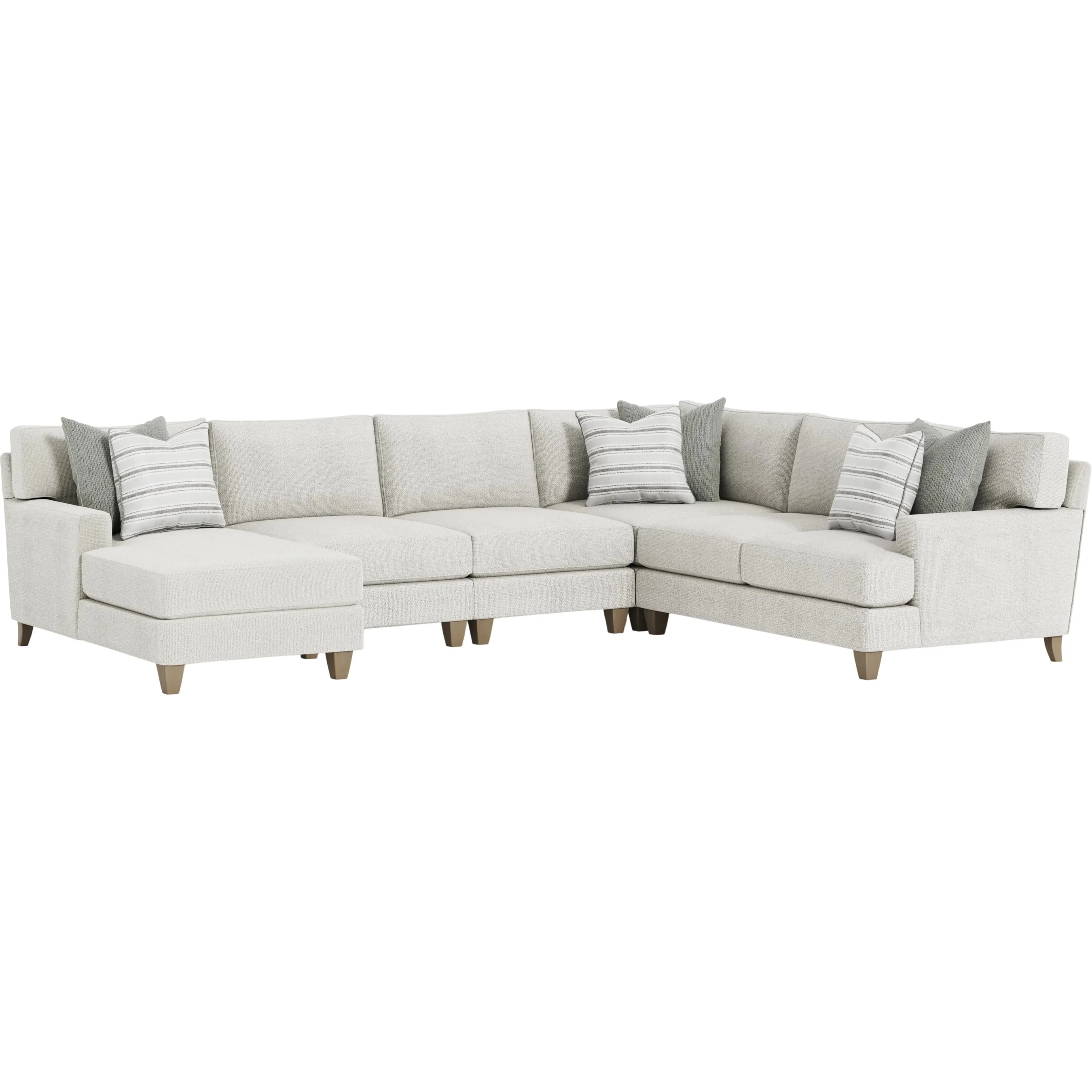 Mila 5-PIECE Left Facing Fabric Sectional
