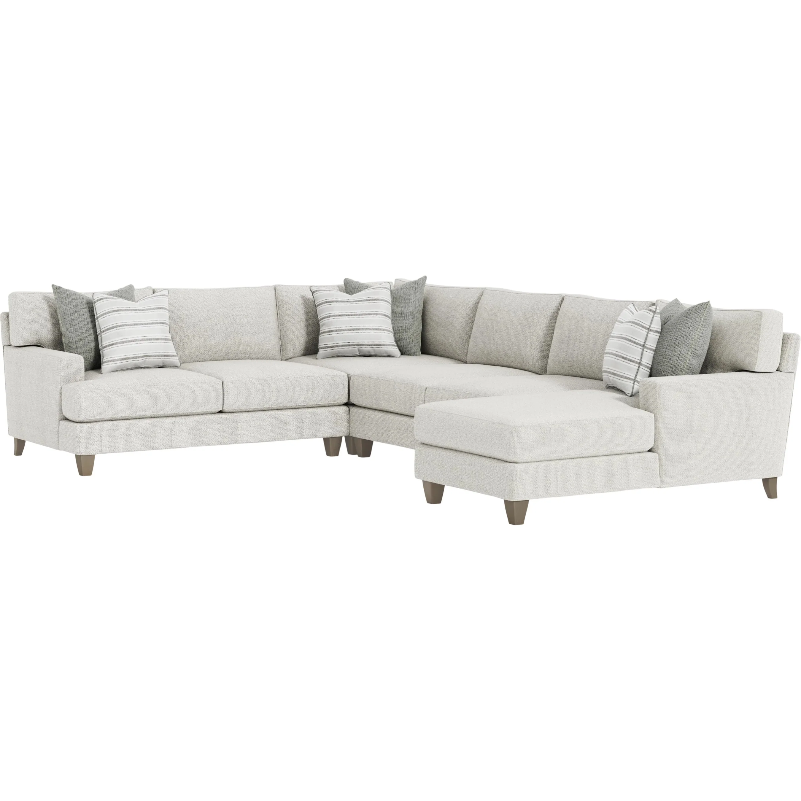 Mila 5-PIECE Right Facing Fabric Sectional
